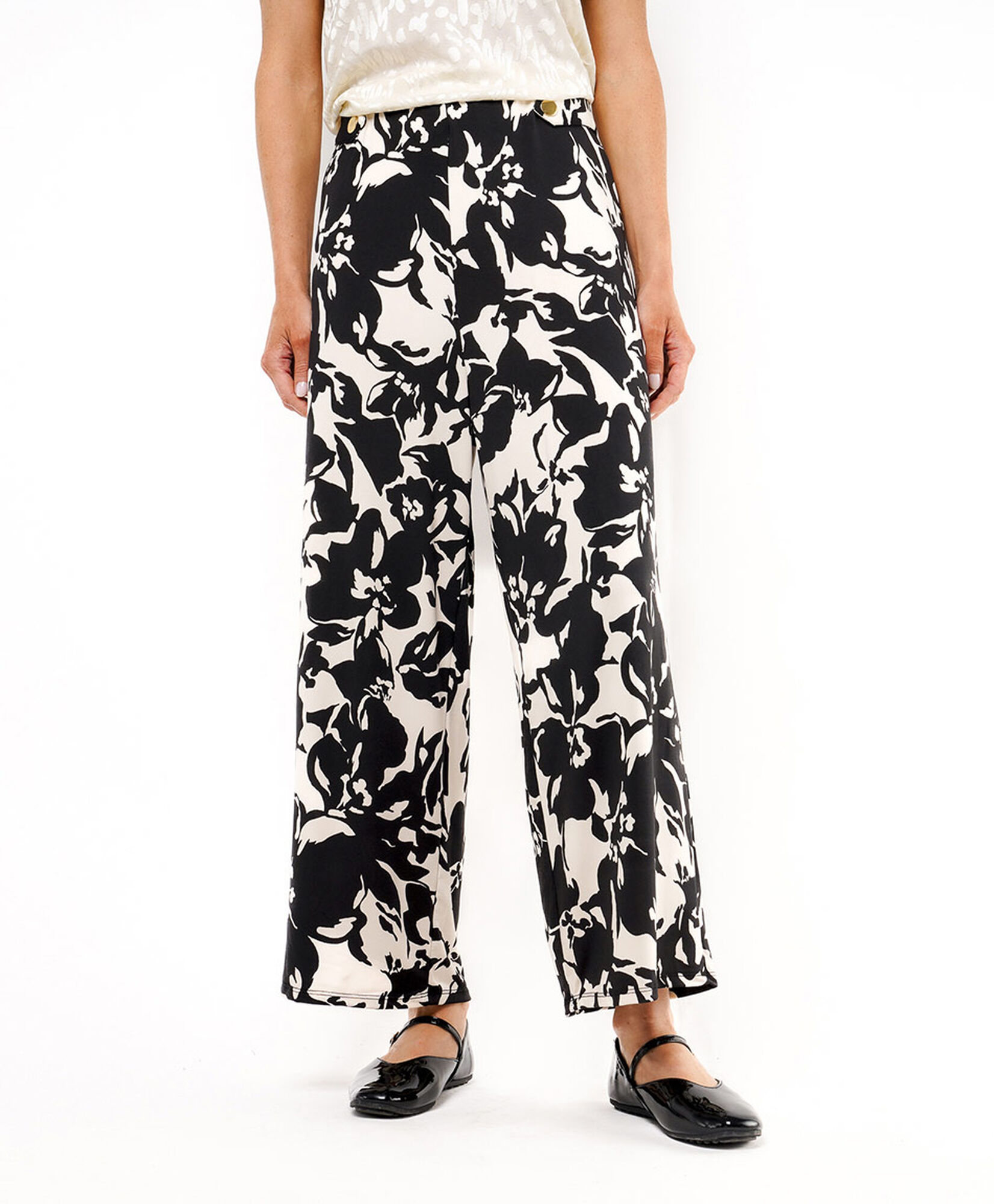 Pantalón mujer broches print Pantalón mujer broches print