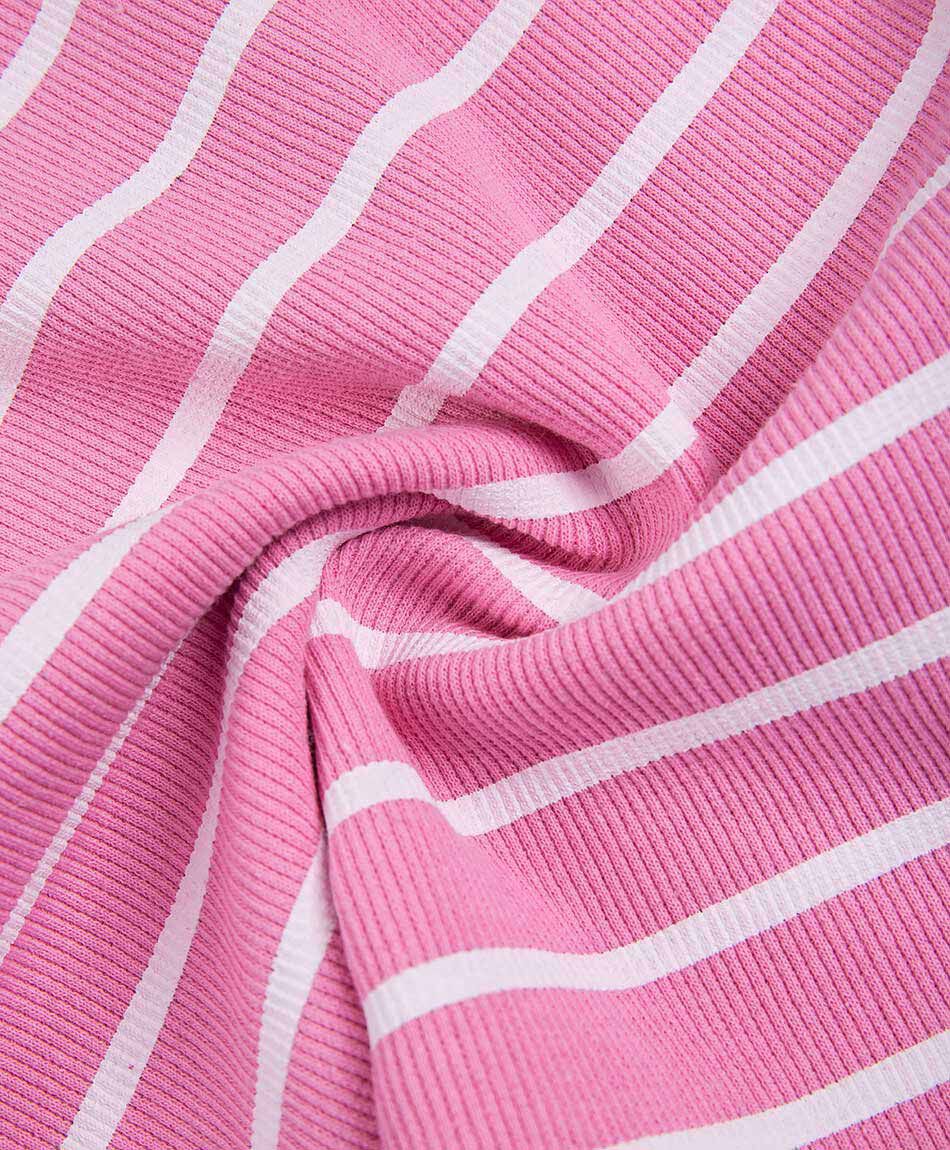 Polera ni&ntilde;a l&iacute;neas rosada