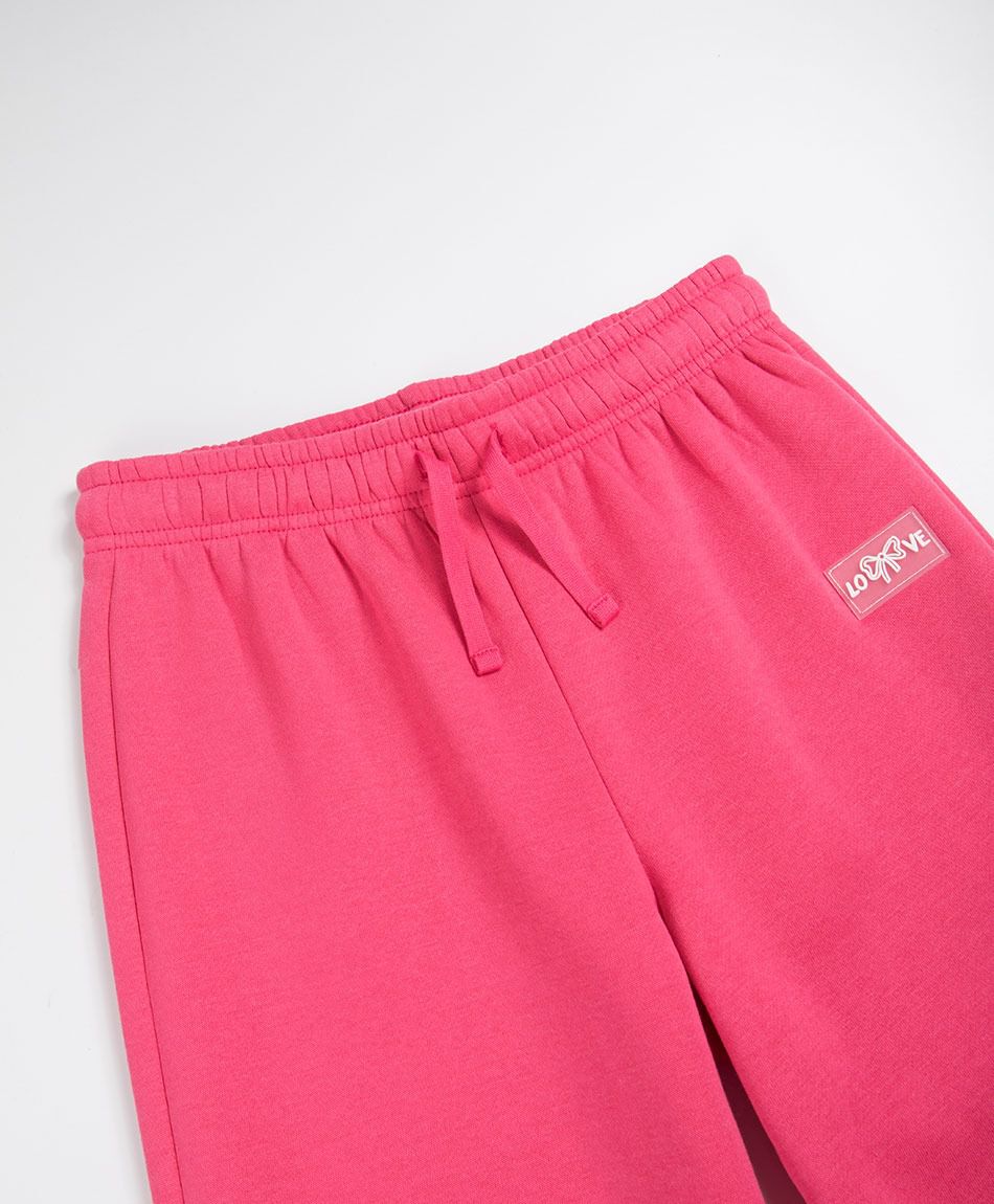Pantal&oacute;n buzo ni&ntilde;a b&aacute;sico fucsia