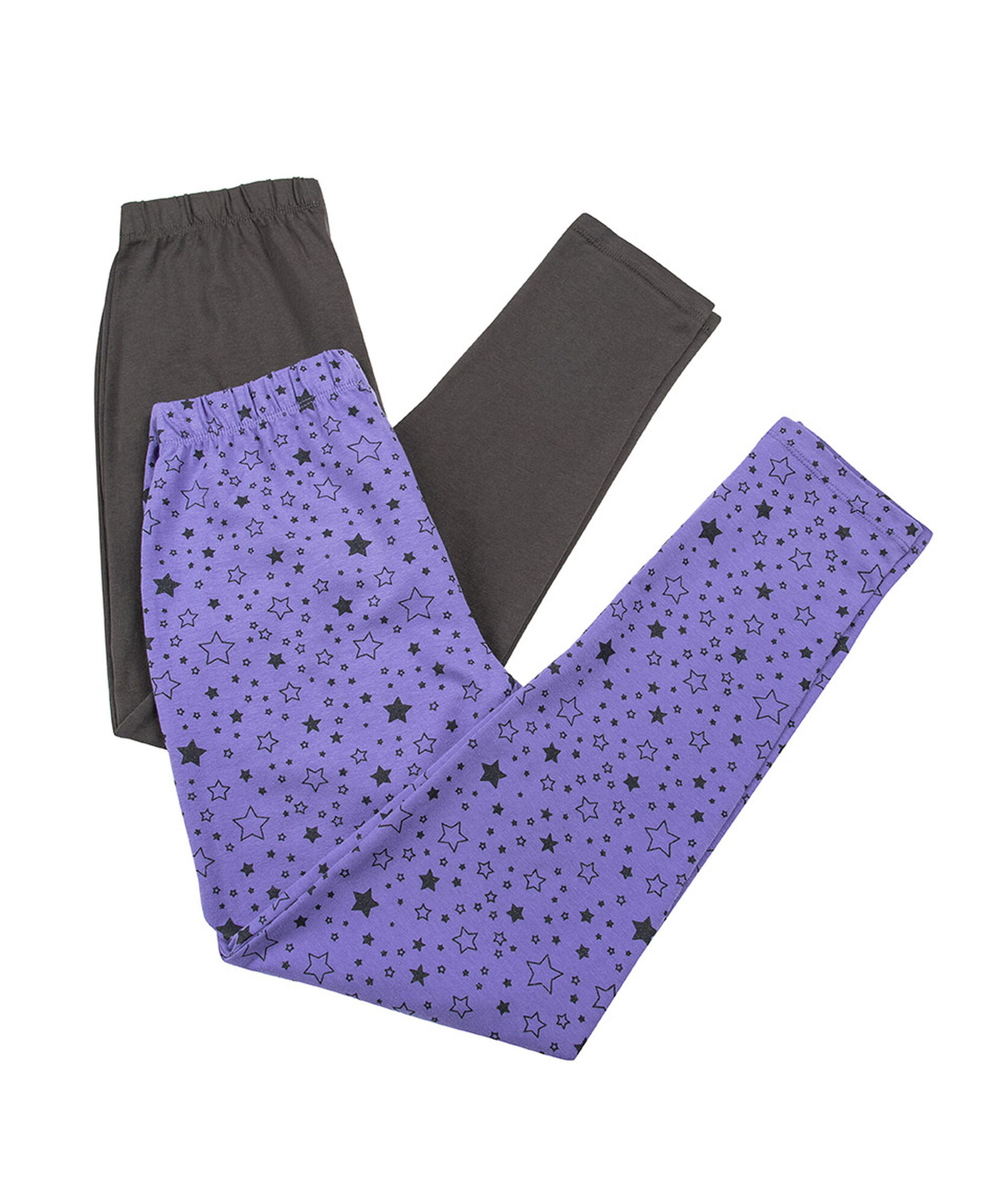 Pack 2 leggins niña estrellas y gris Pack 2 leggins niña estrellas y gris