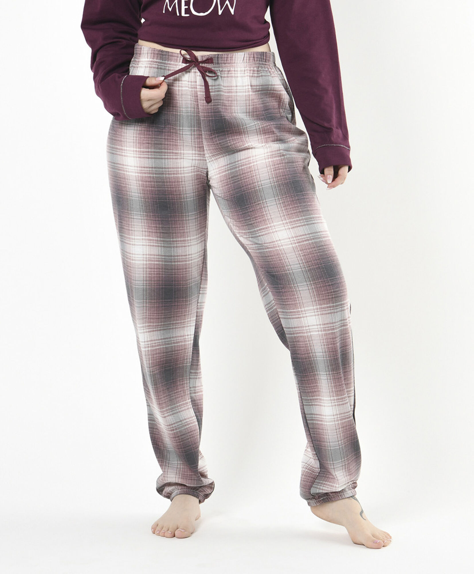 Pijama mujer gato y cuadros Pijama mujer gato y cuadros
