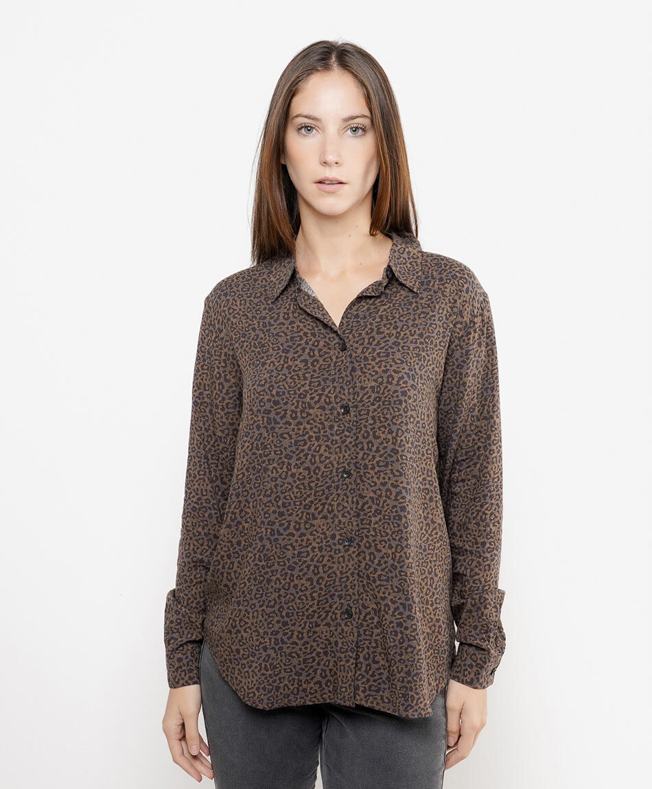 Blusa mujer animal print larga