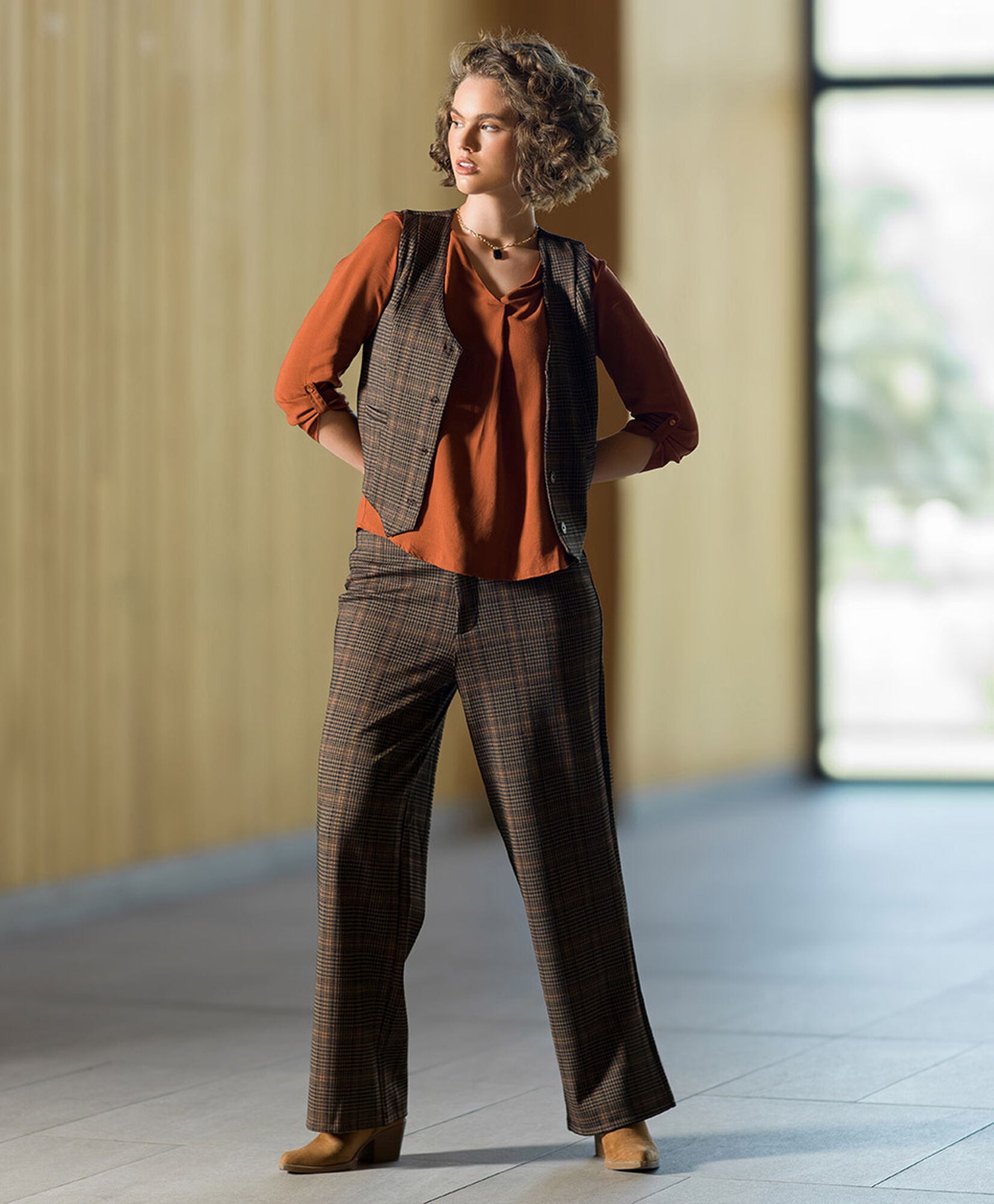 Pantalón mujer cuadrille wide Pantalón mujer cuadrille wide