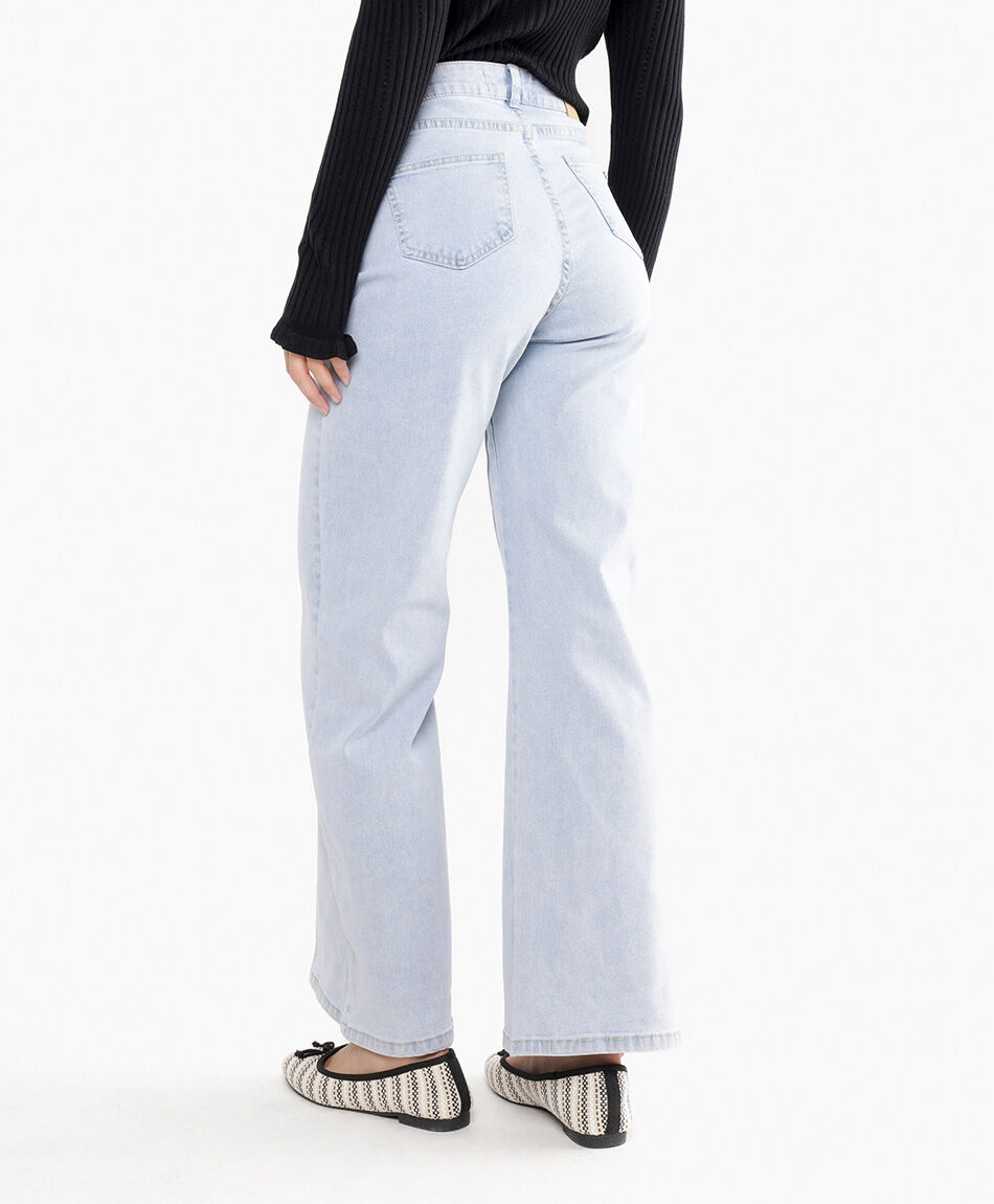 Jeans mujer corte frontal