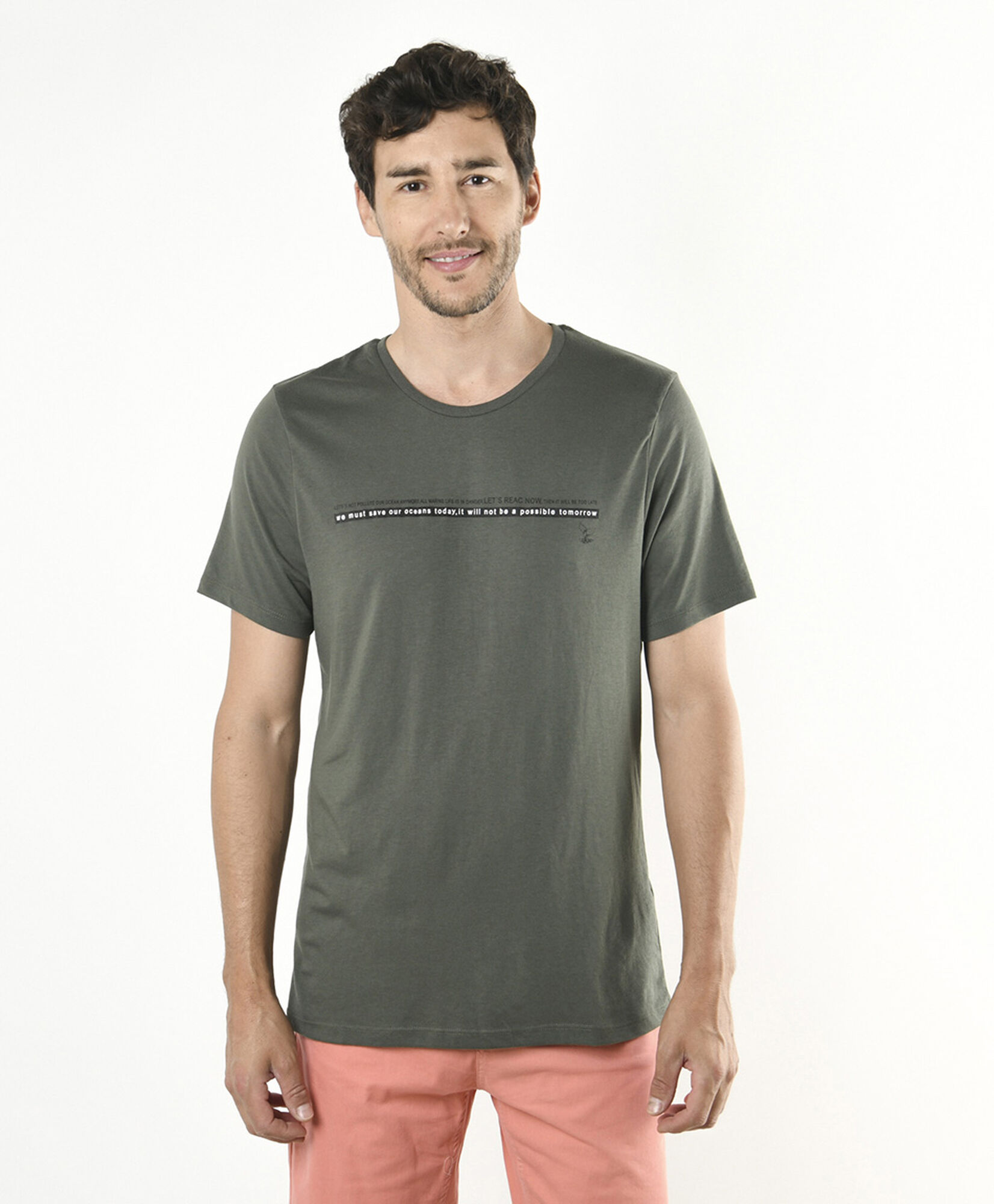 Polera hombre frase frontal Polera hombre frase frontal