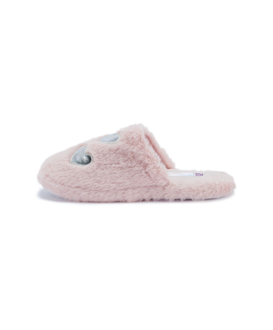 Pantuflas mujer heart silver