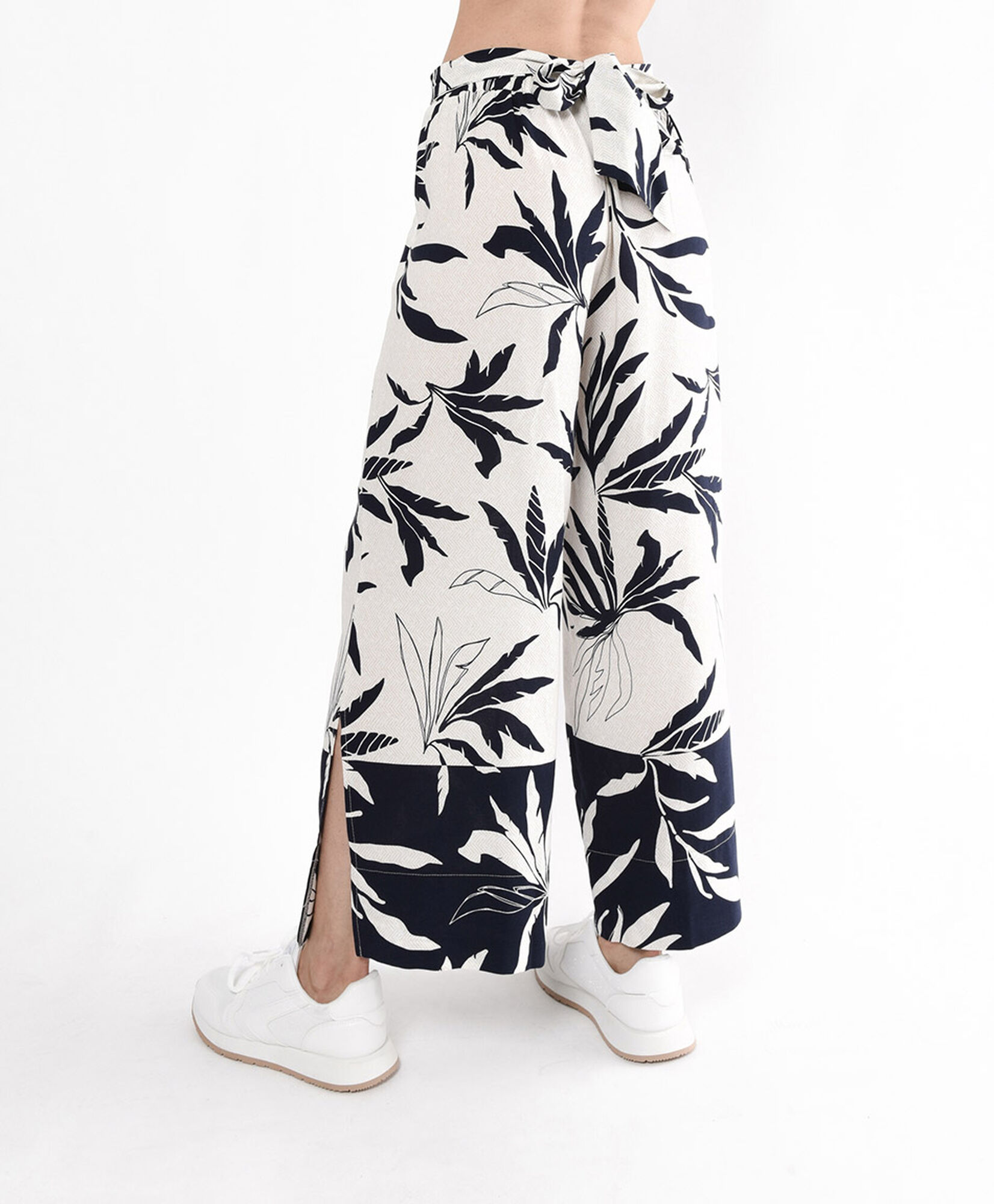 Pantalón mujer hojas wide Pantalón mujer hojas wide