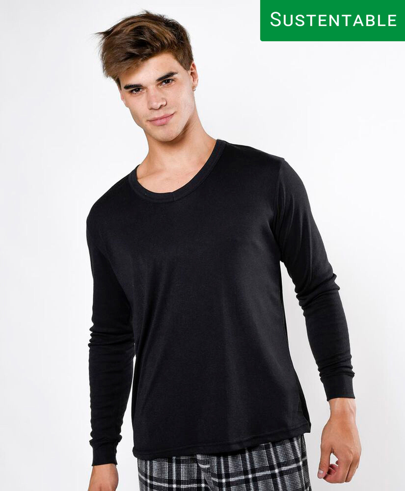 Camiseta hombre básica negra Camiseta hombre básica negra