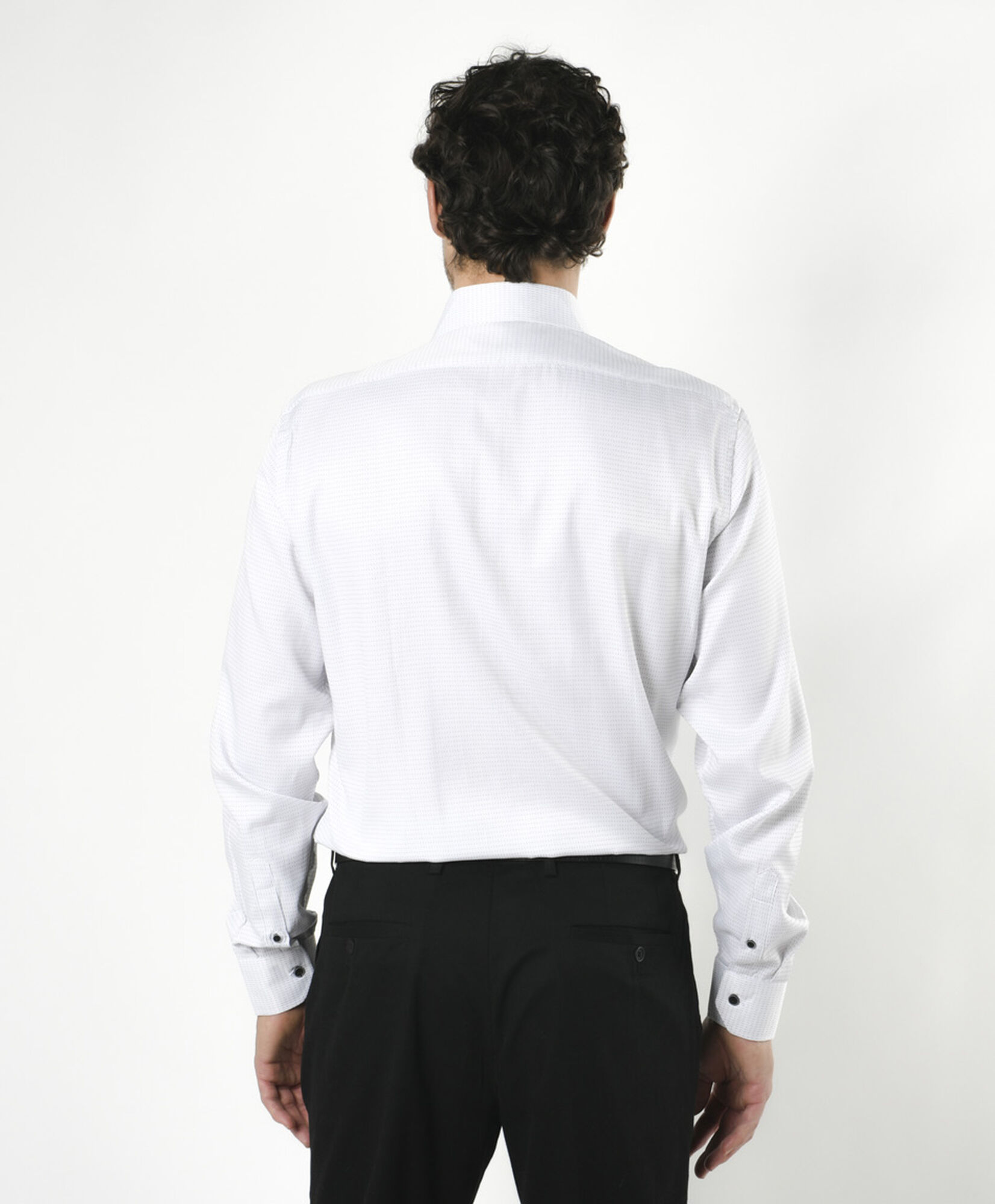 Camisa hombre blanca puntitos Camisa hombre blanca puntitos