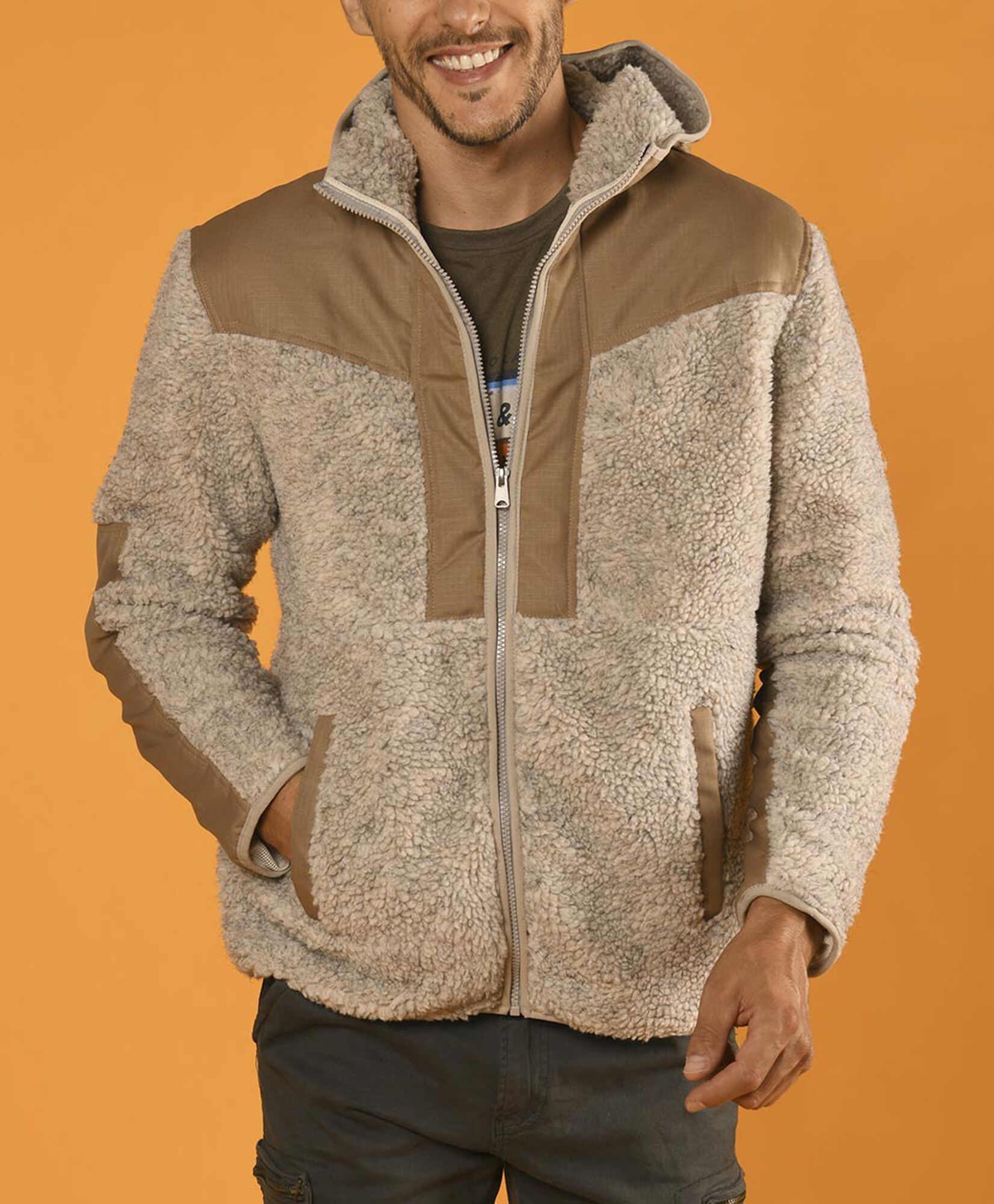 Chaqueta sherpas capucha Chaqueta sherpas capucha