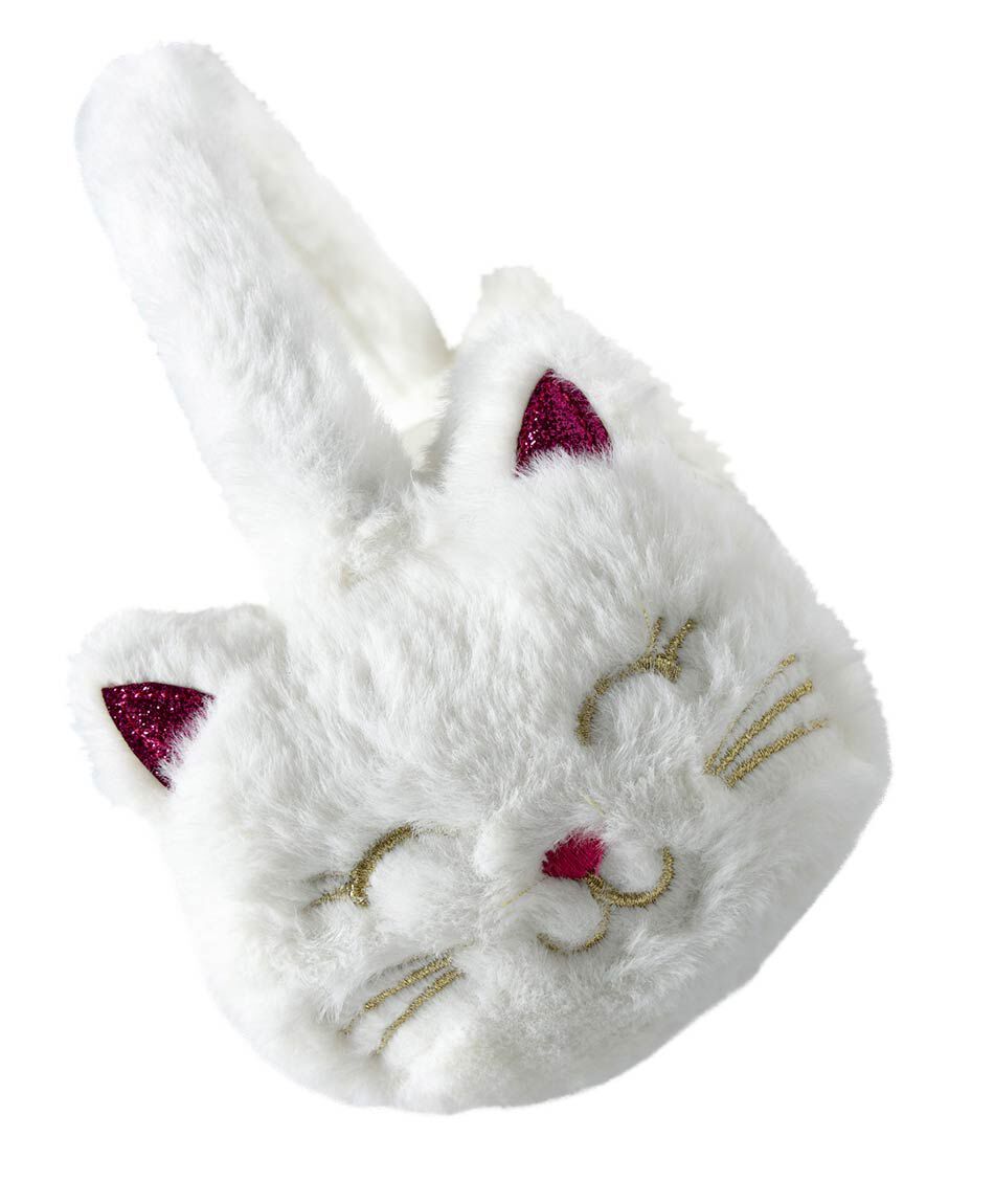 Orejera mujer gato blanco