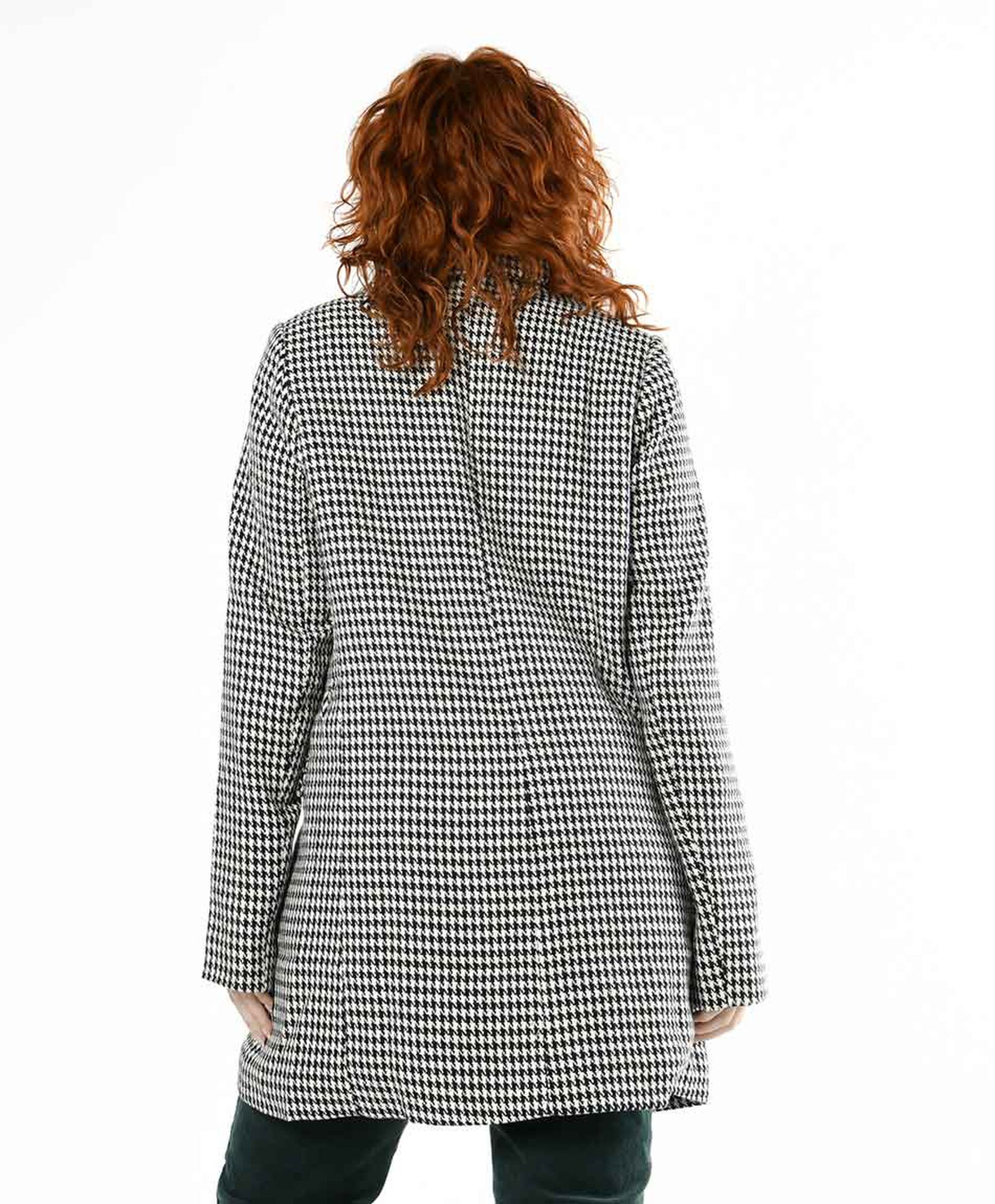 Chaqueta mujer pied de poule cruzada Chaqueta mujer pied de poule cruzada