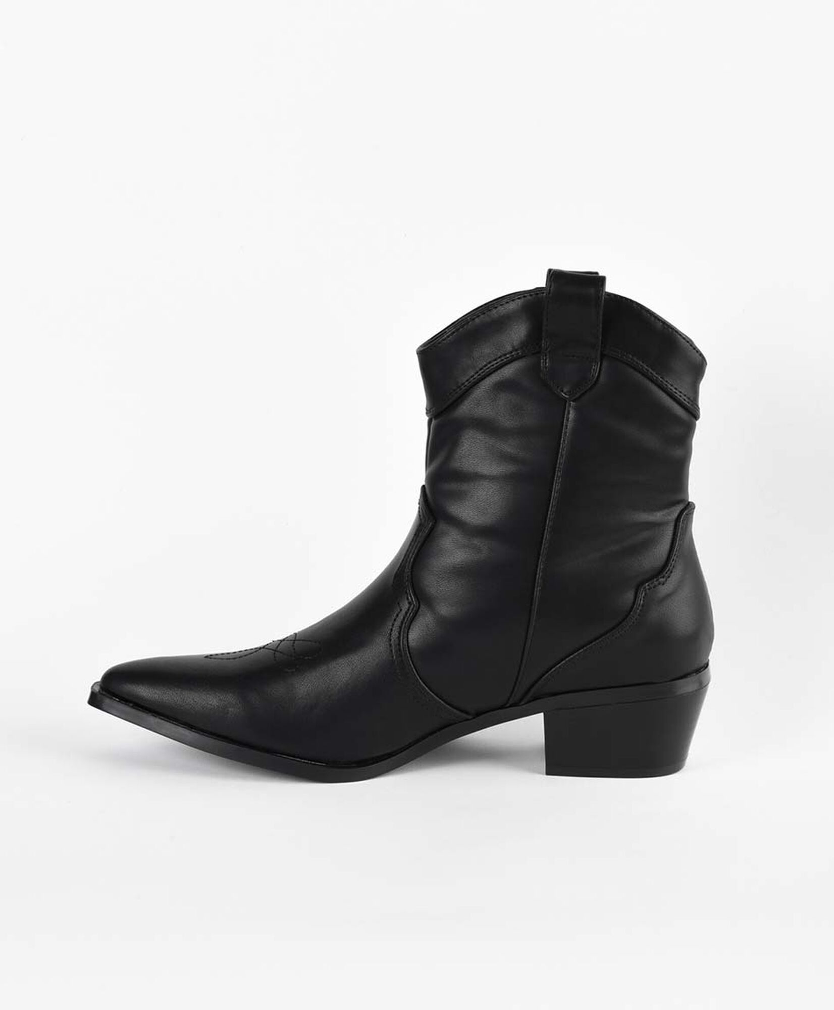 Bota mujer vaquera corta taco cuadrado Bota mujer vaquera corta taco cuadrado