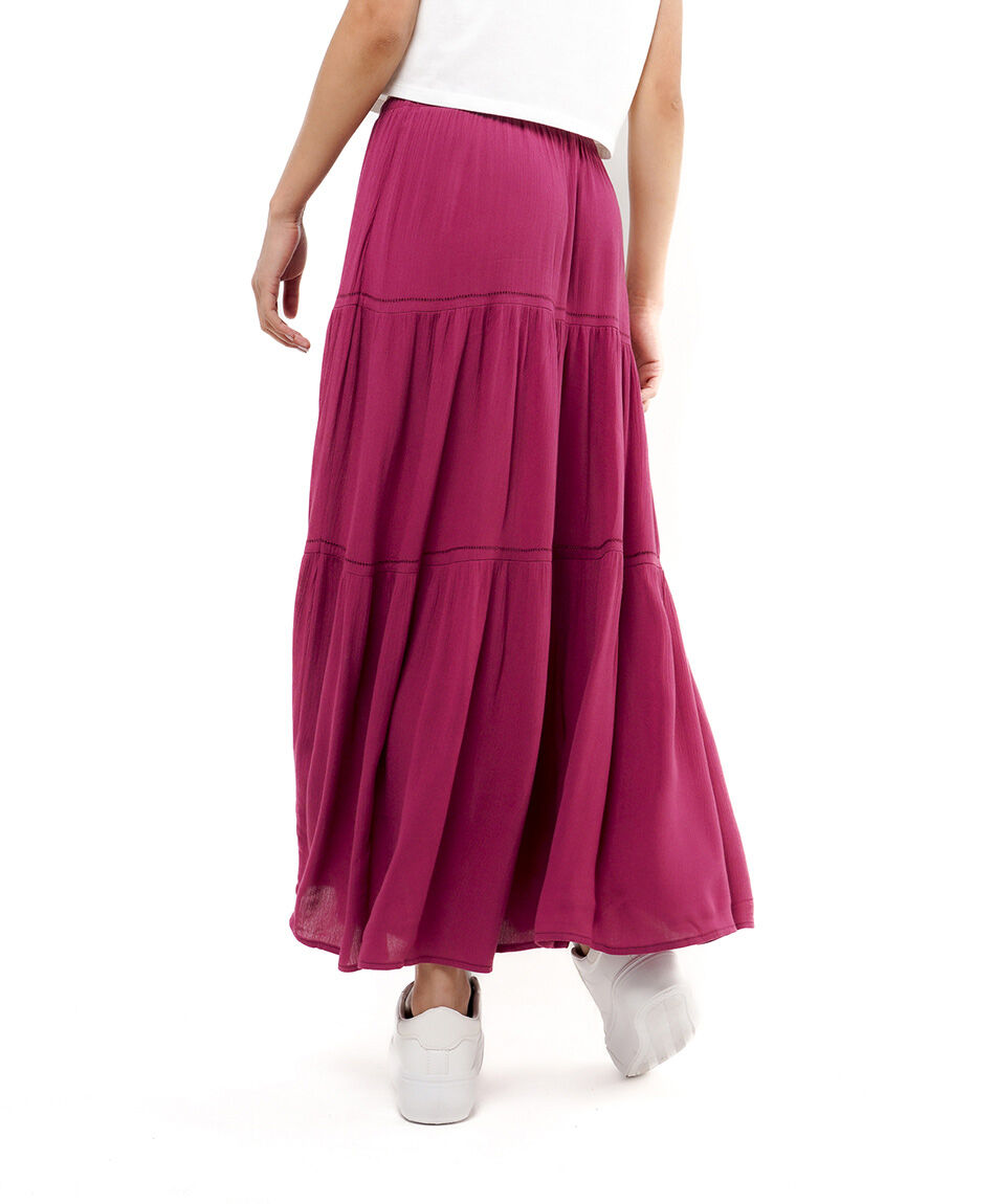 Falda mujer pisos encajes