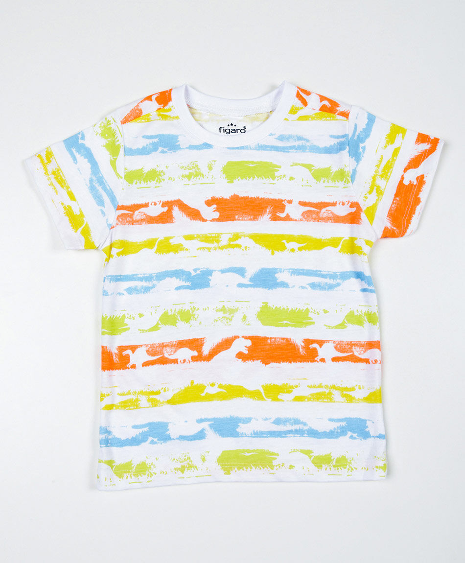 Polera bebé dinosaurios líneas