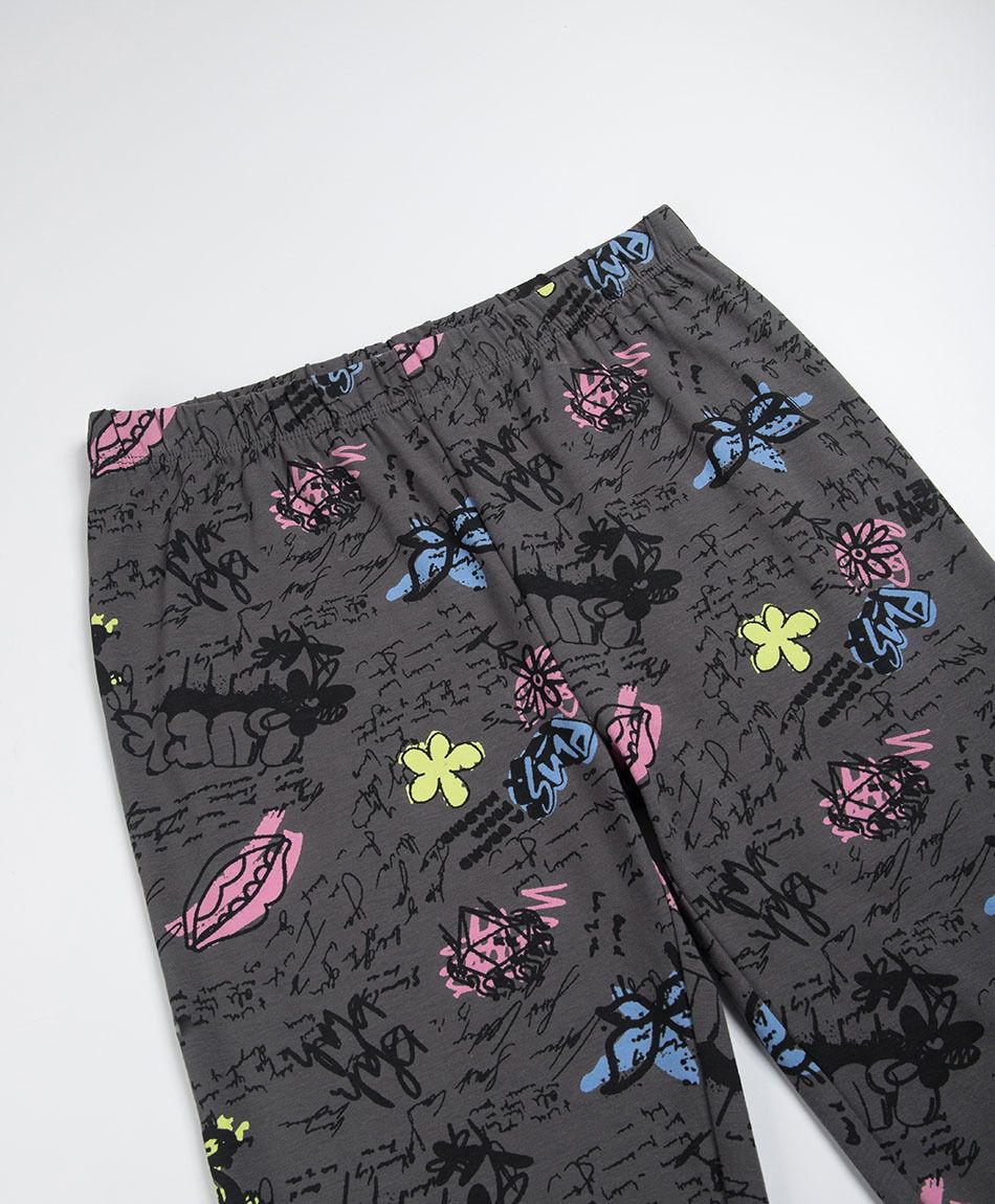 Pack 2 leggins ni&ntilde;a graffiti