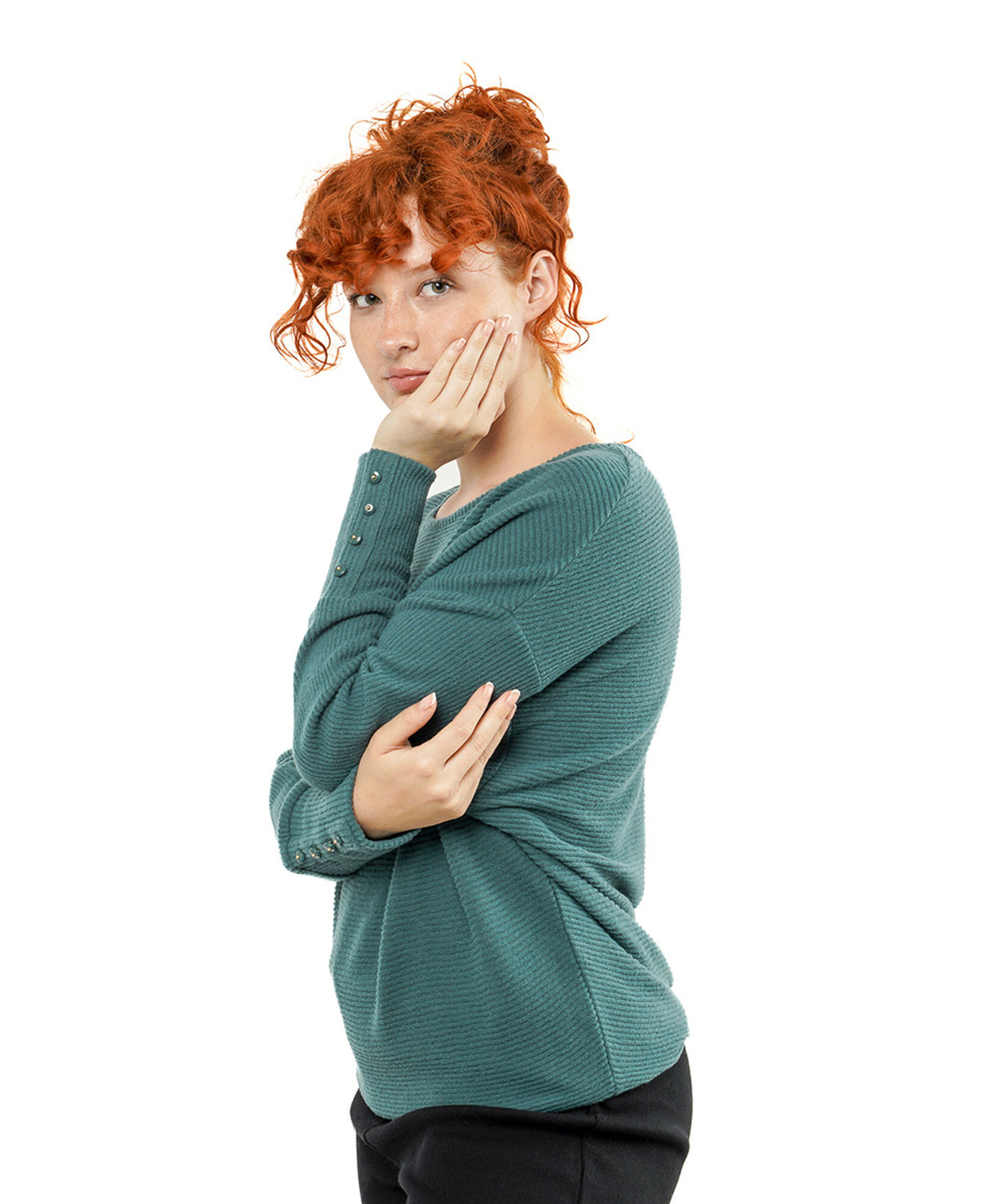 Sweater mujer manga botones Sweater mujer manga botones