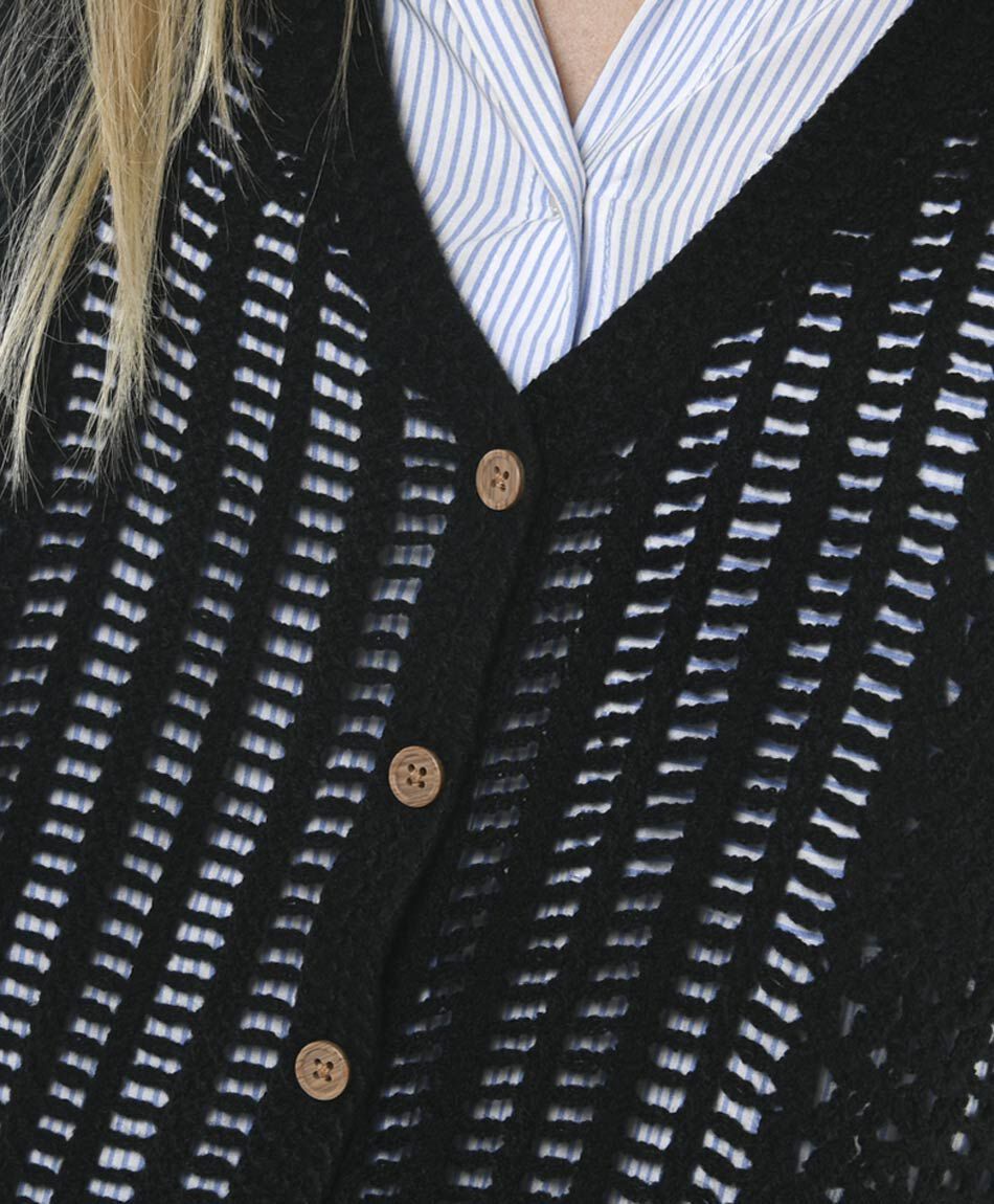 Vest mujer tejido botones