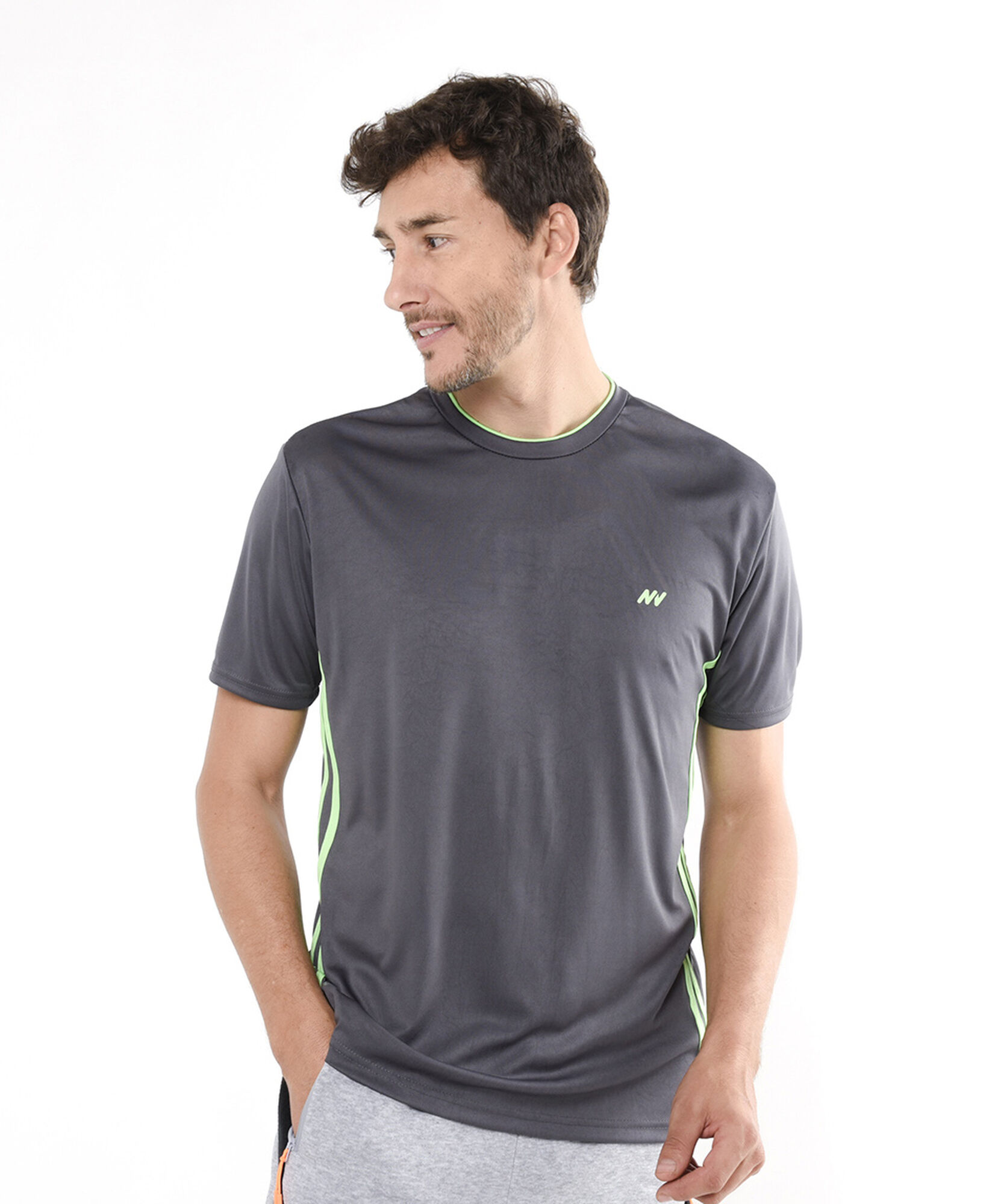 Polera deportiva hombre líneas neón Polera deportiva hombre líneas neón
