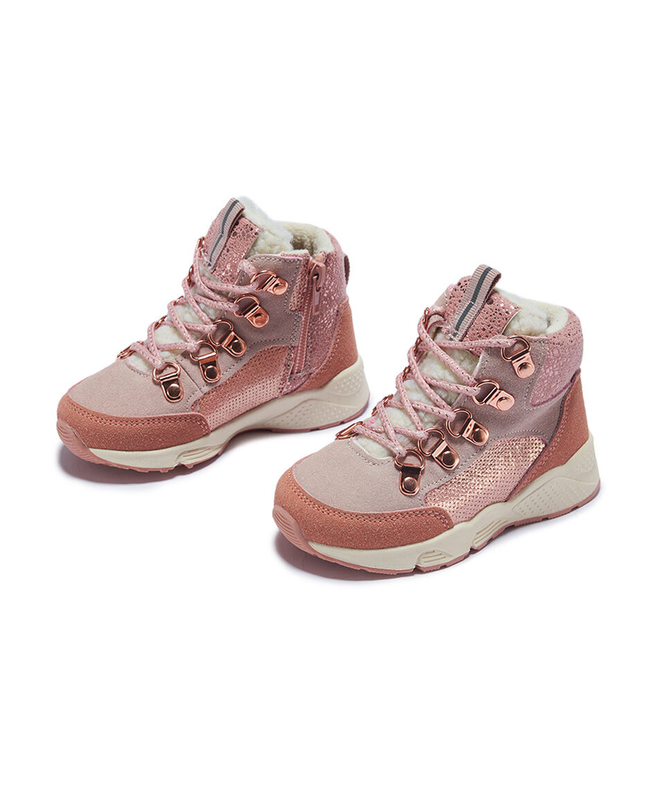 Bota ni&ntilde;a pink forrada