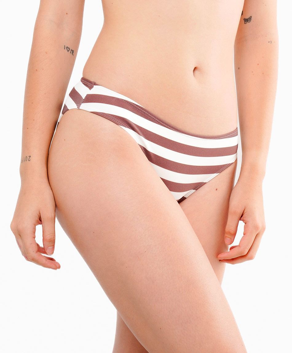 Bikini mujer l&iacute;neas chocolate