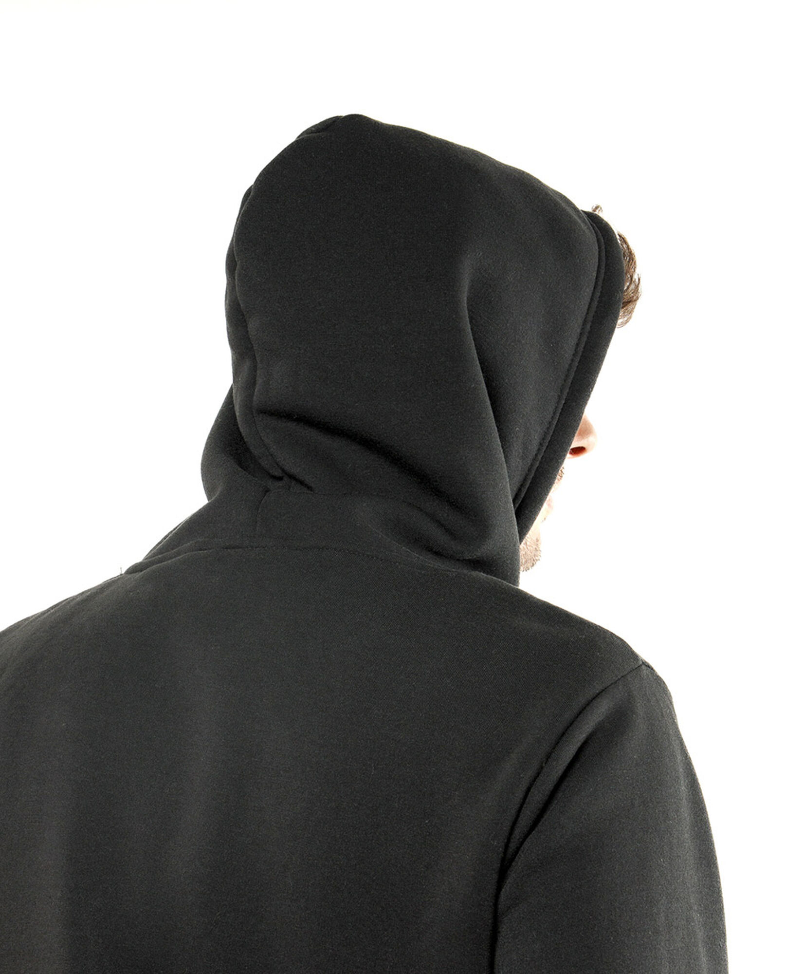 Polerón deportivo hombre liso negro Polerón deportivo hombre liso negro