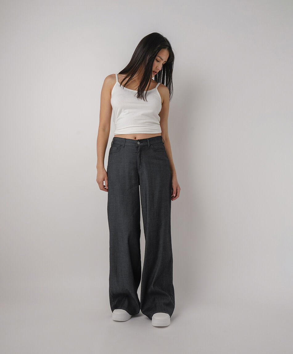Pantal&oacute;n mujer tencel black