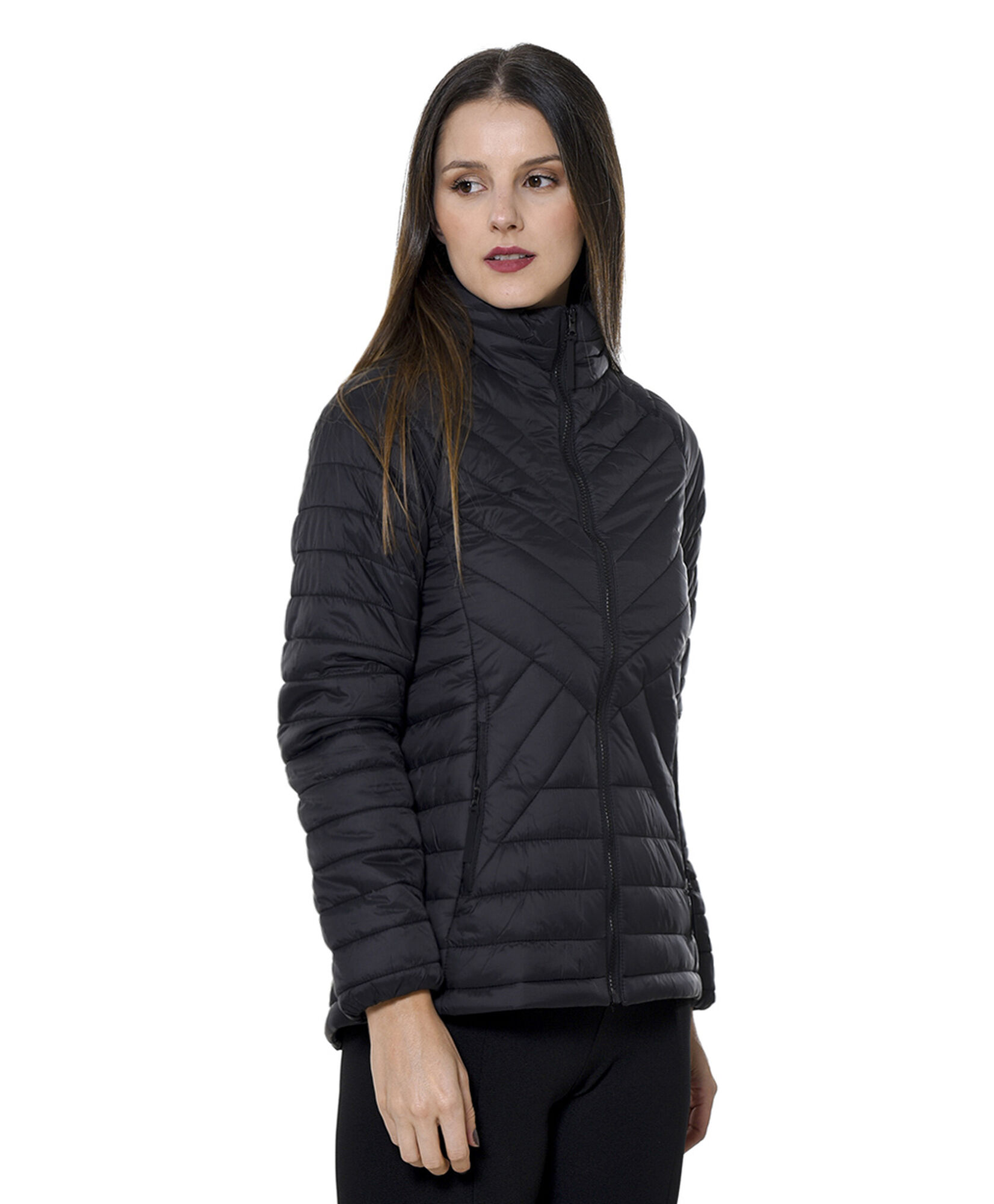 Parka entallada pespuntes Parka entallada pespuntes