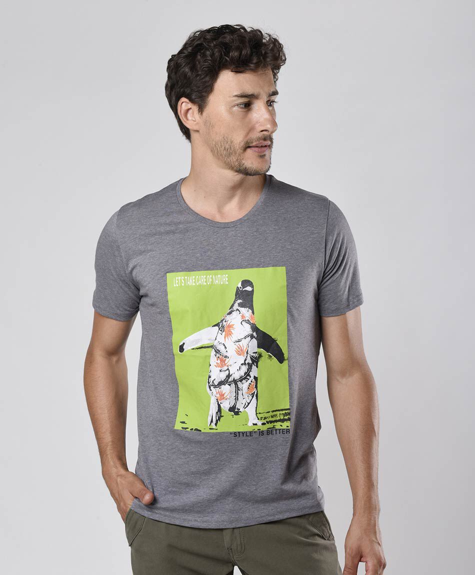 Polera hombre estampada