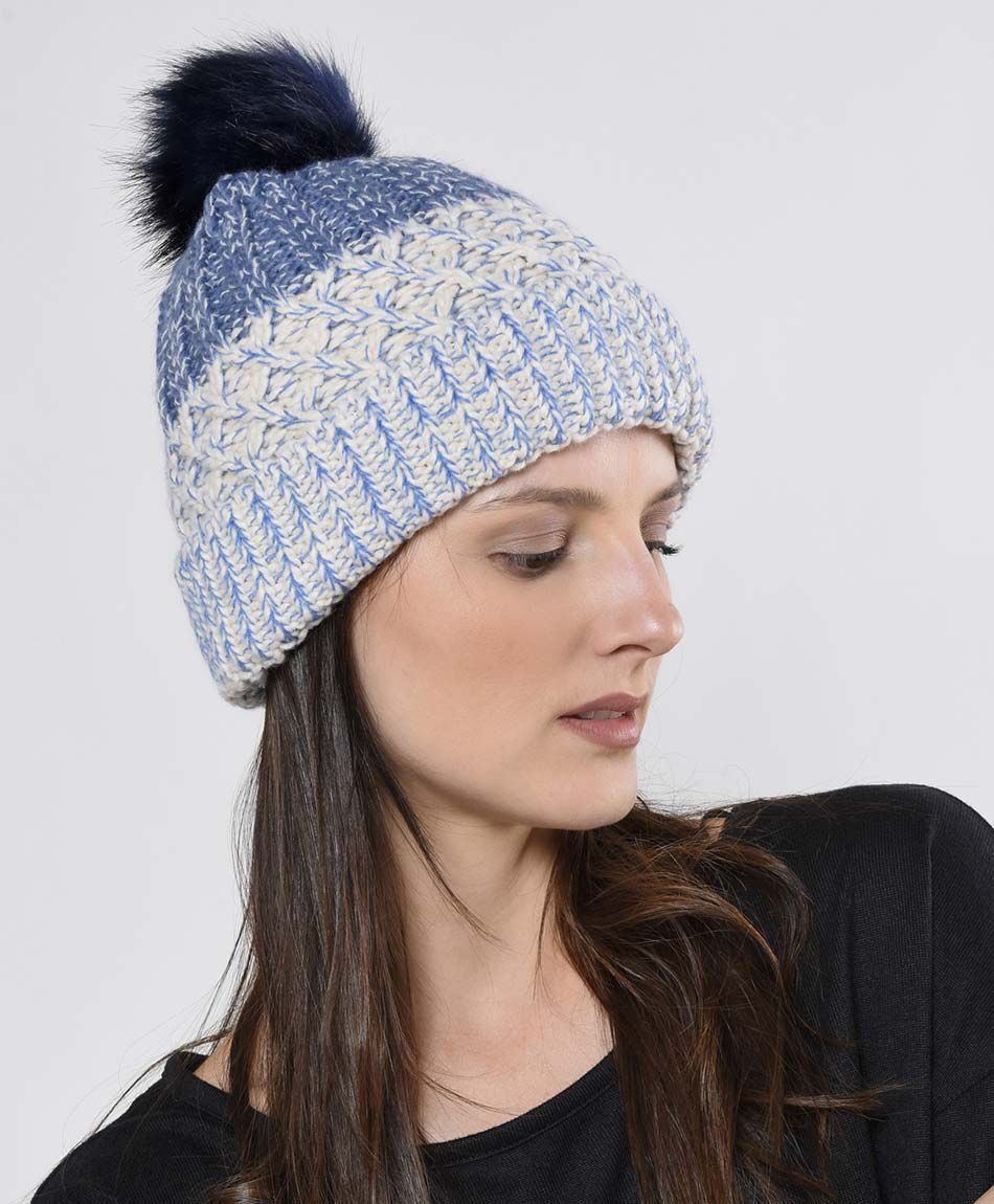Gorro mujer tejido n&oacute;rdico