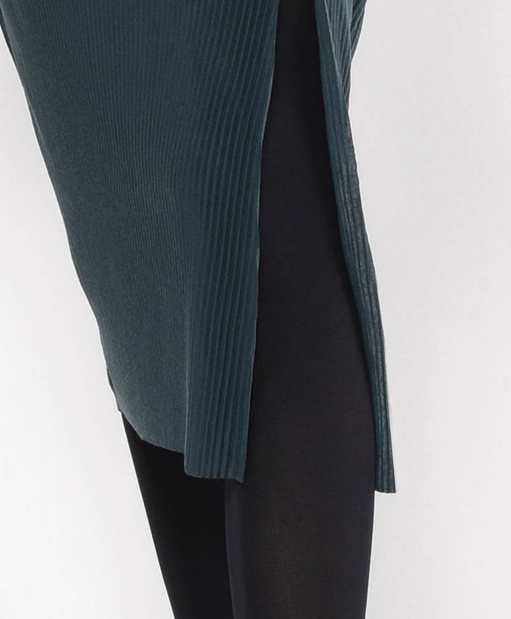 Vestido midi mujer cruzado canalé Vestido midi mujer cruzado canalé