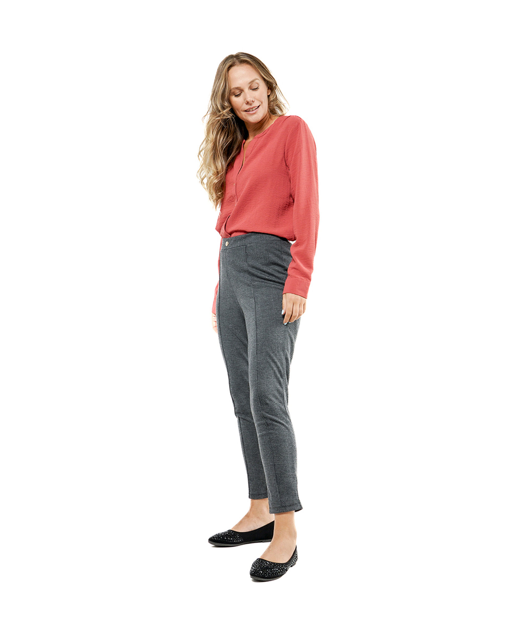 Leggins mujer cuadrillé jacquard Leggins mujer cuadrillé jacquard