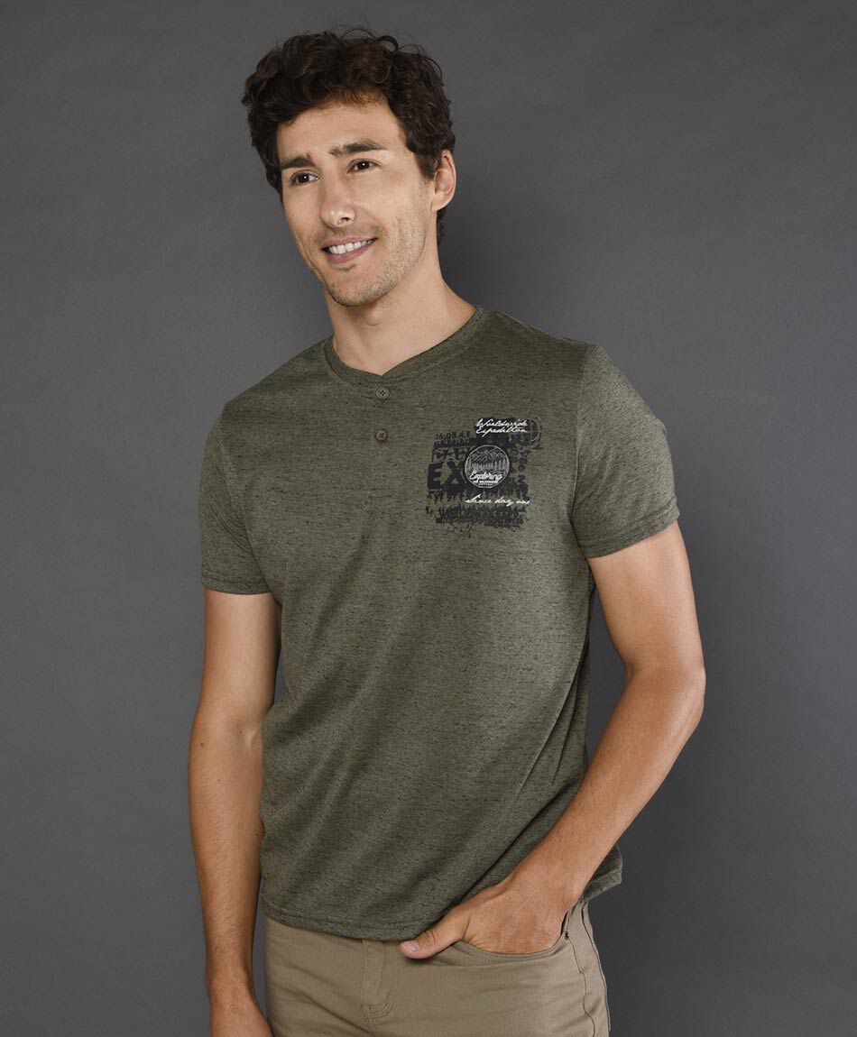 Polera hombre botones