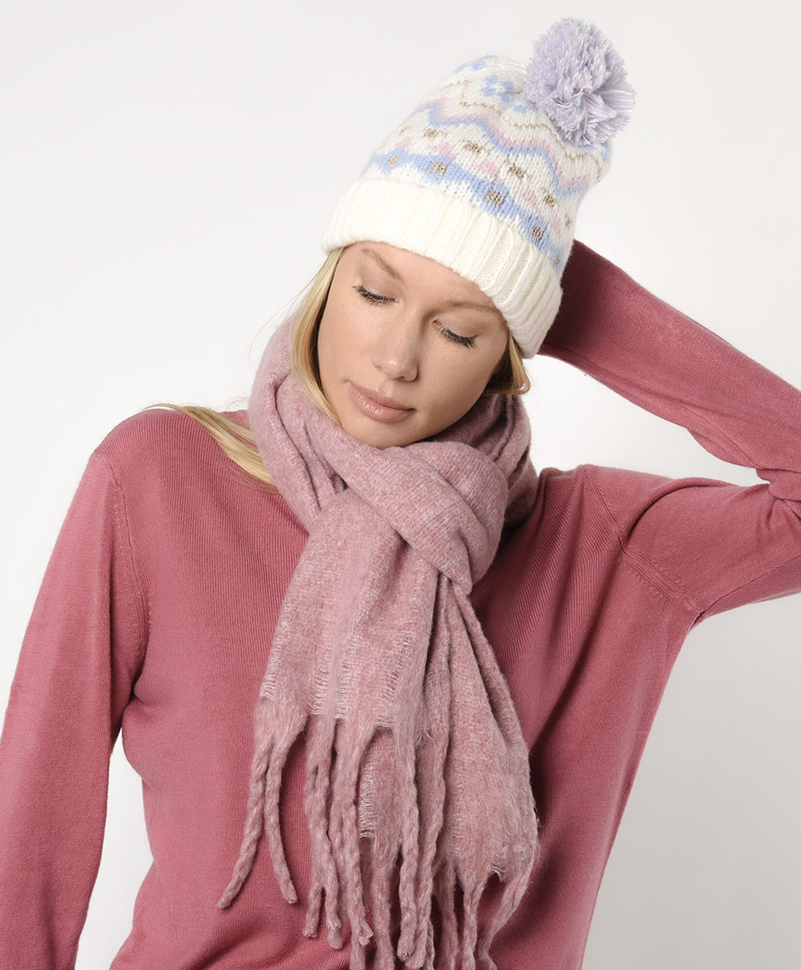 Set de regalo mujer gorro nordic + bufanda Set de regalo mujer gorro nordic + bufanda