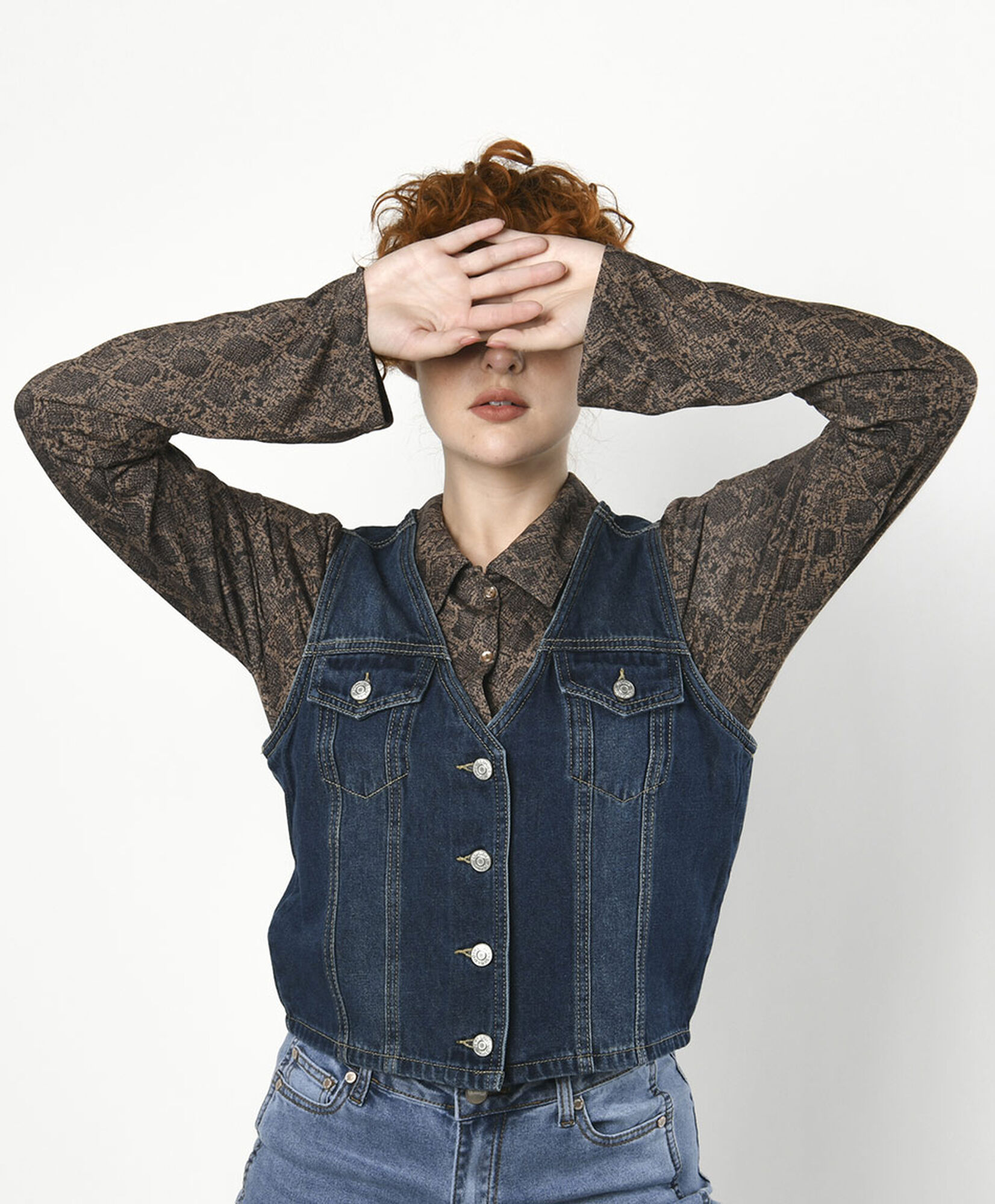 Vest mujer denim bolsillos Vest mujer denim bolsillos