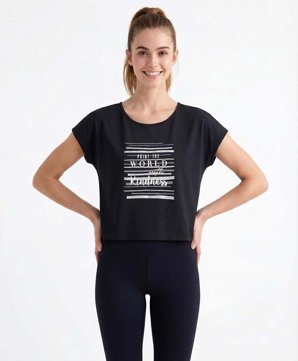 Polera deportiva mujer print