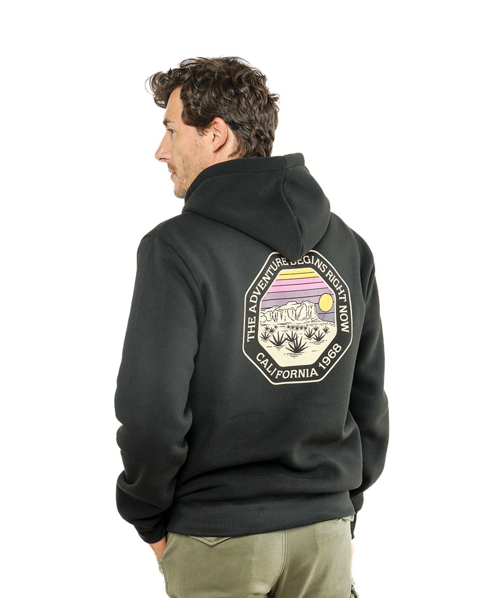 Polerón hombre doble estampado california Polerón hombre doble estampado california