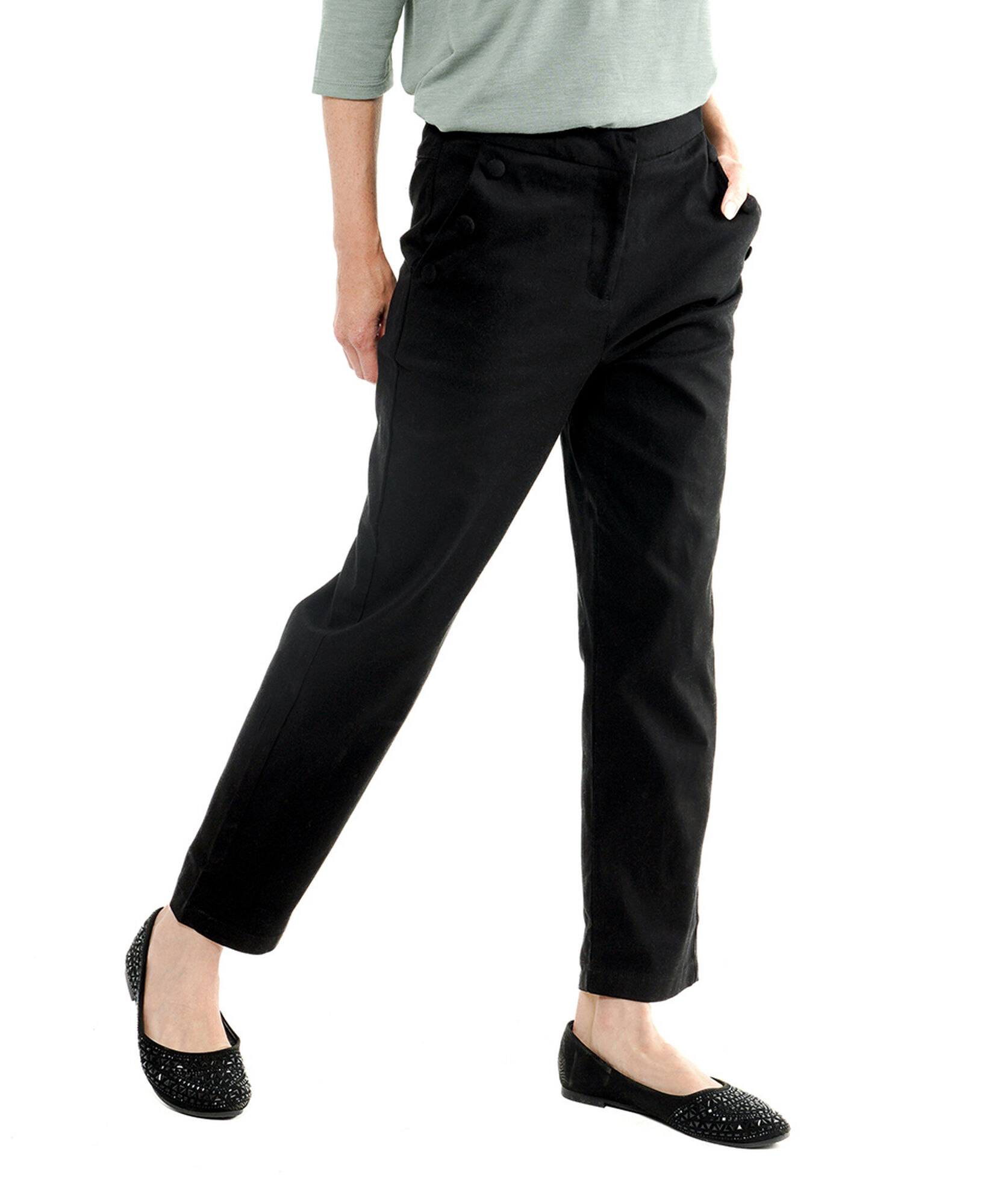 Pantalón mujer botones forrados Pantalón mujer botones forrados