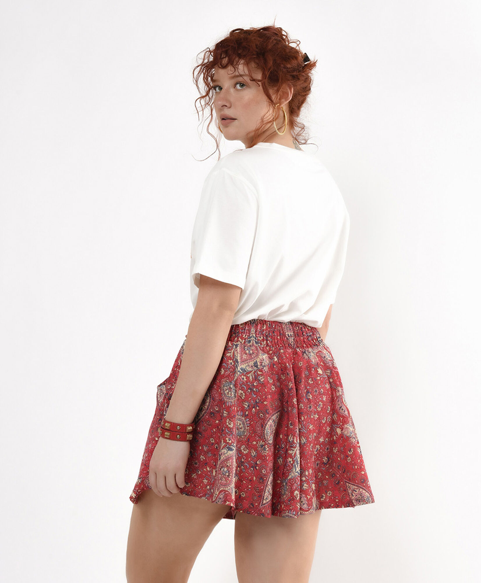 Short mujer estampado rojo Short mujer estampado rojo