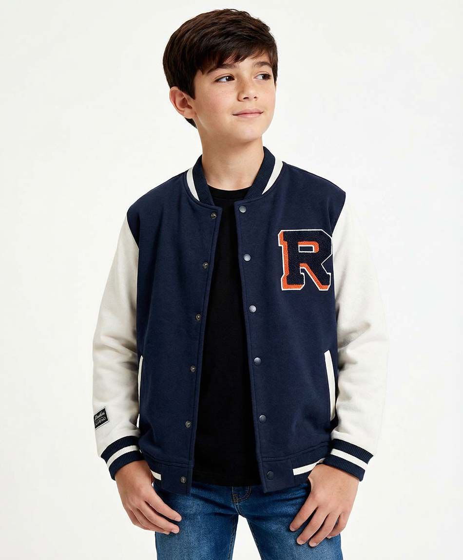 Chaqueta ni&ntilde;o tipo b&eacute;isbol cl&aacute;sica