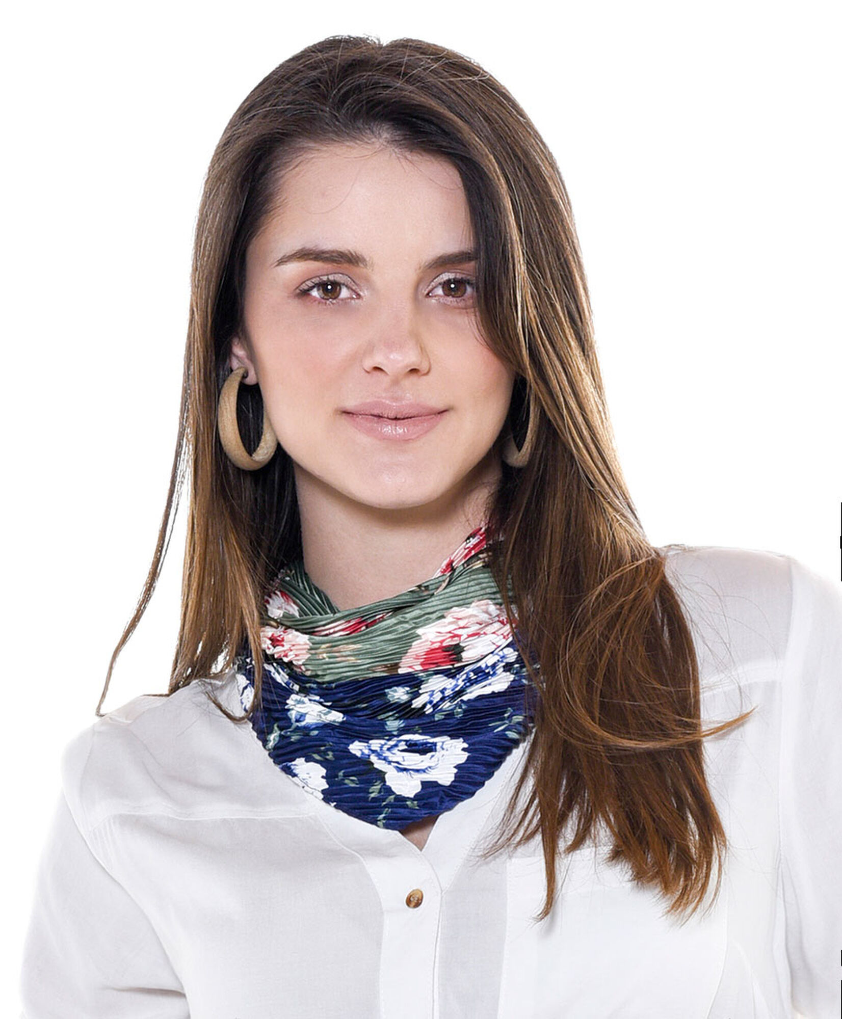 Bufanda arrugada flores Bufanda arrugada flores