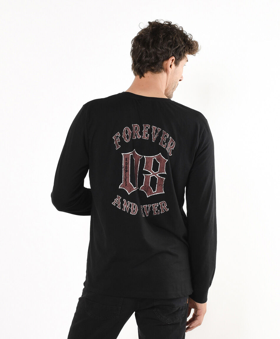 Polera hombre estampado fuego