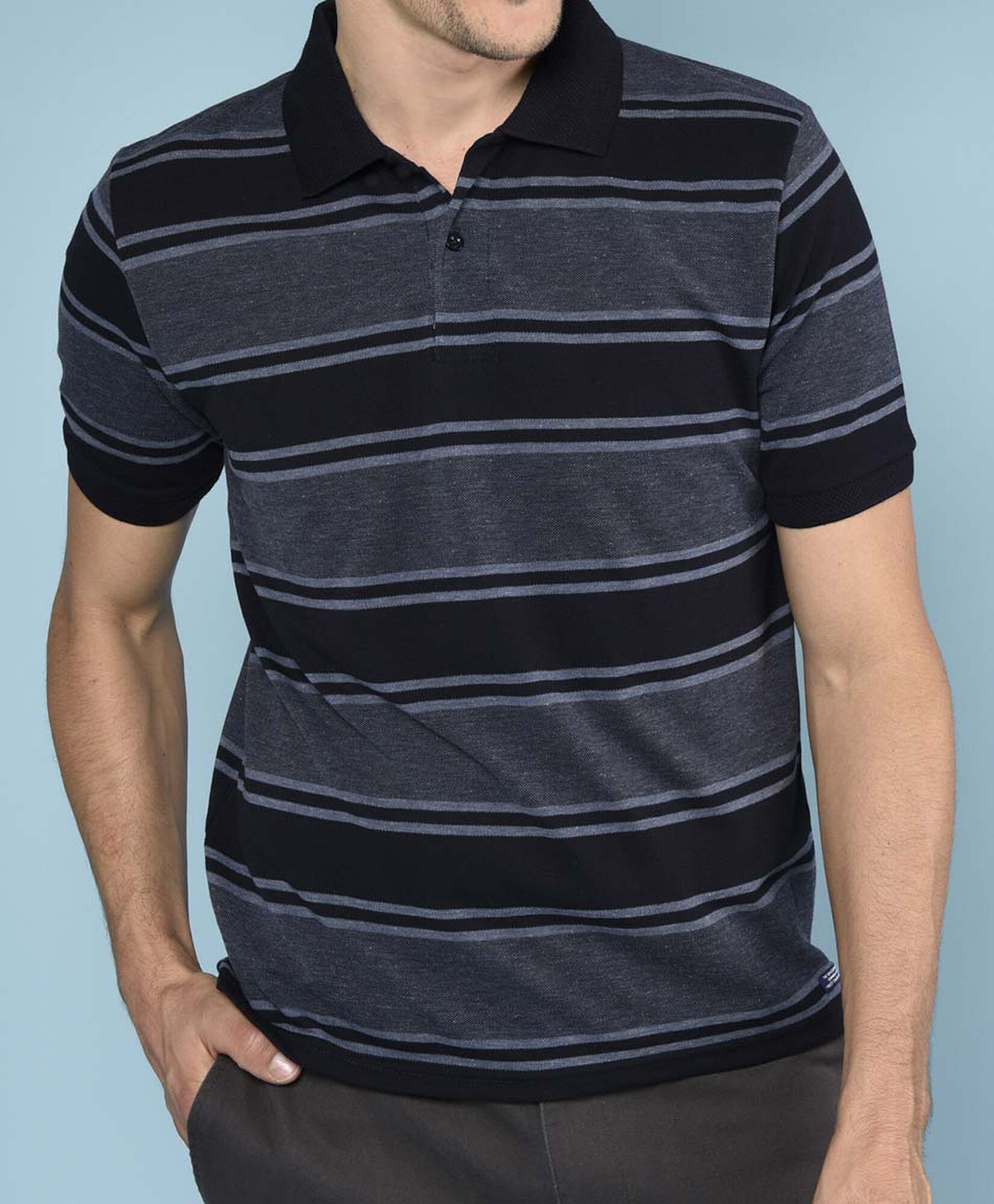 Polera manga corta cuello piqué Polera manga corta cuello piqué