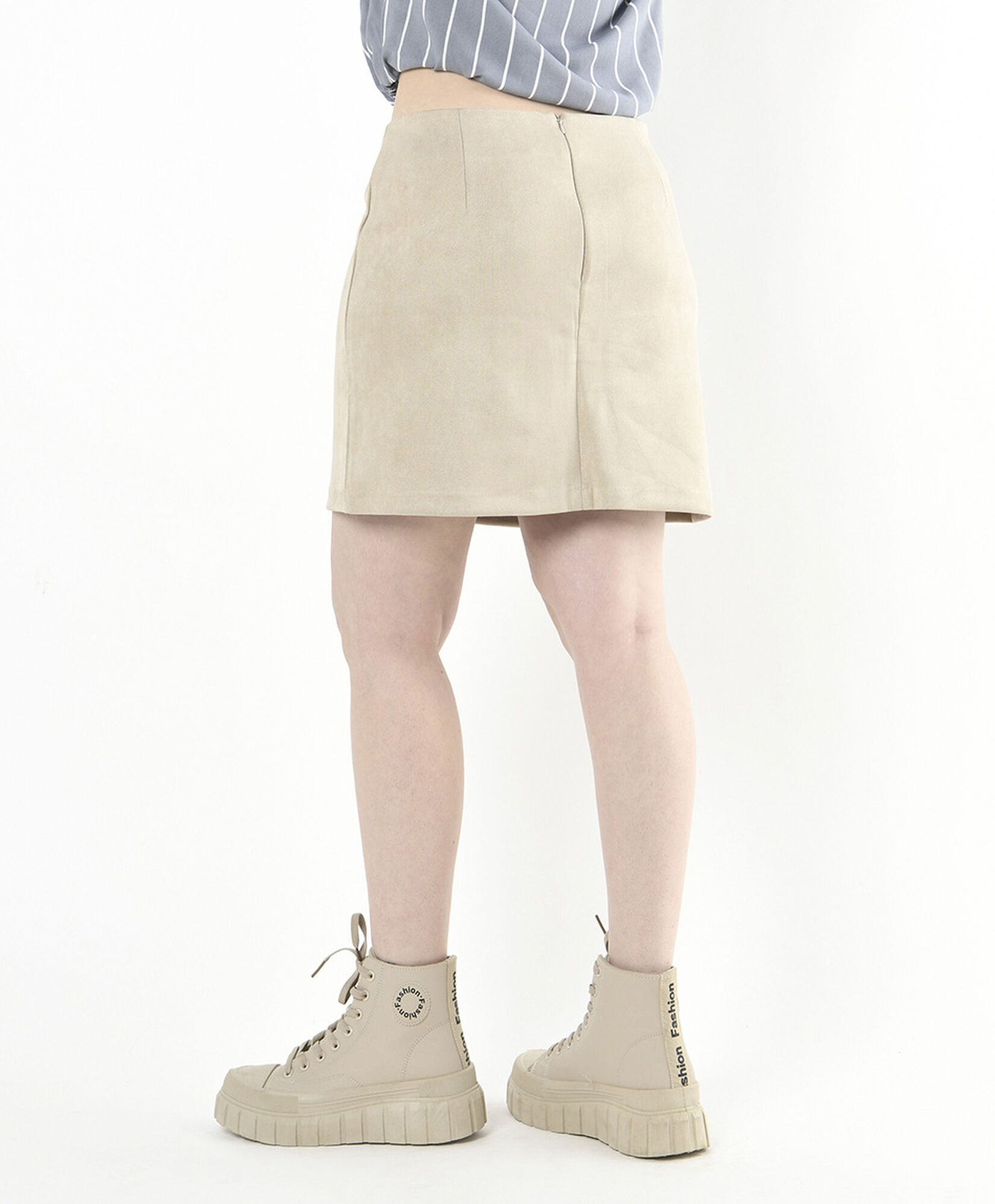 Mini falda mujer suede beige Mini falda mujer suede beige
