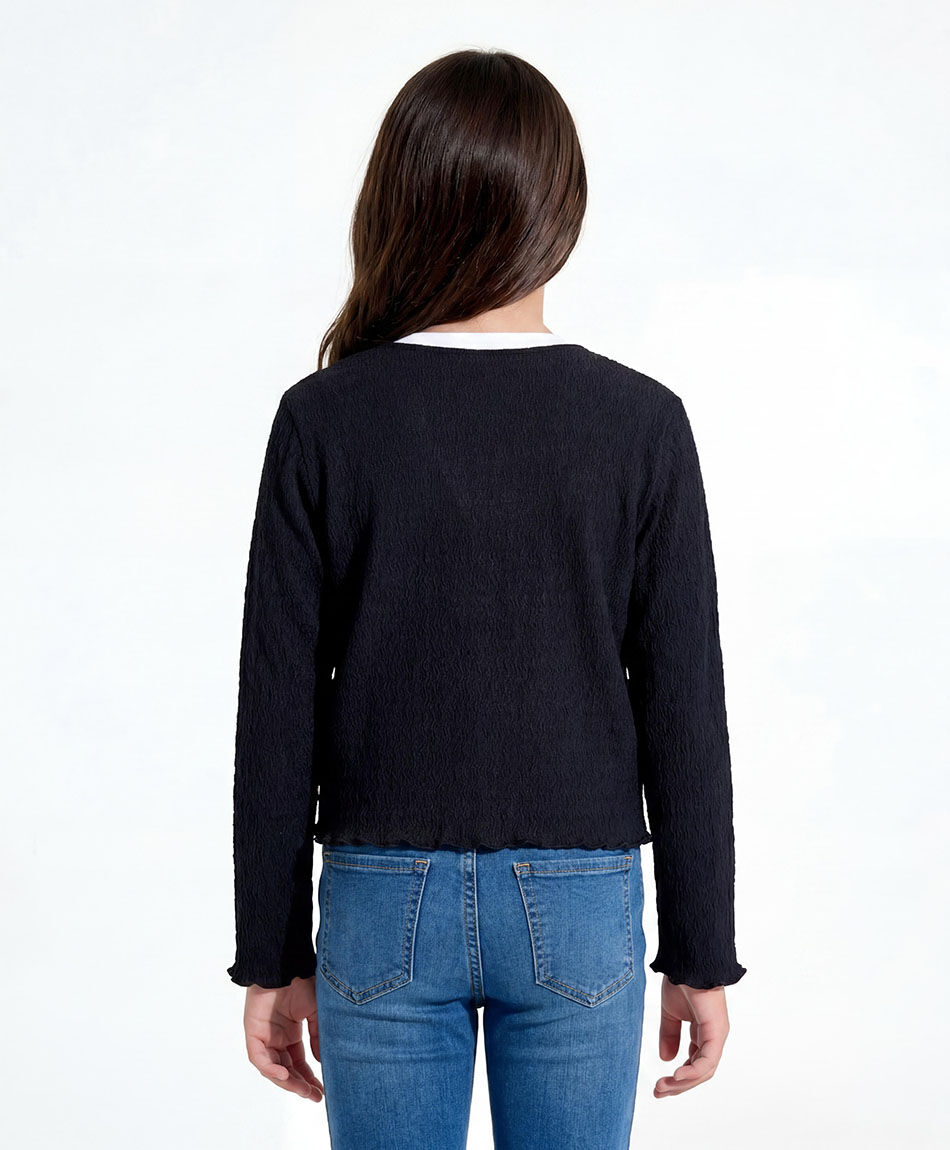 Polera ni&ntilde;a estilo  chaleco