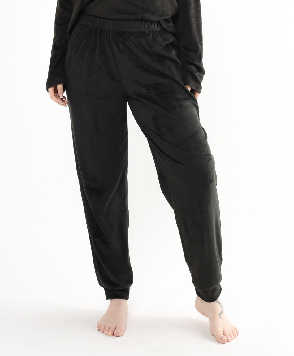 Pijama mujer black cat velvet