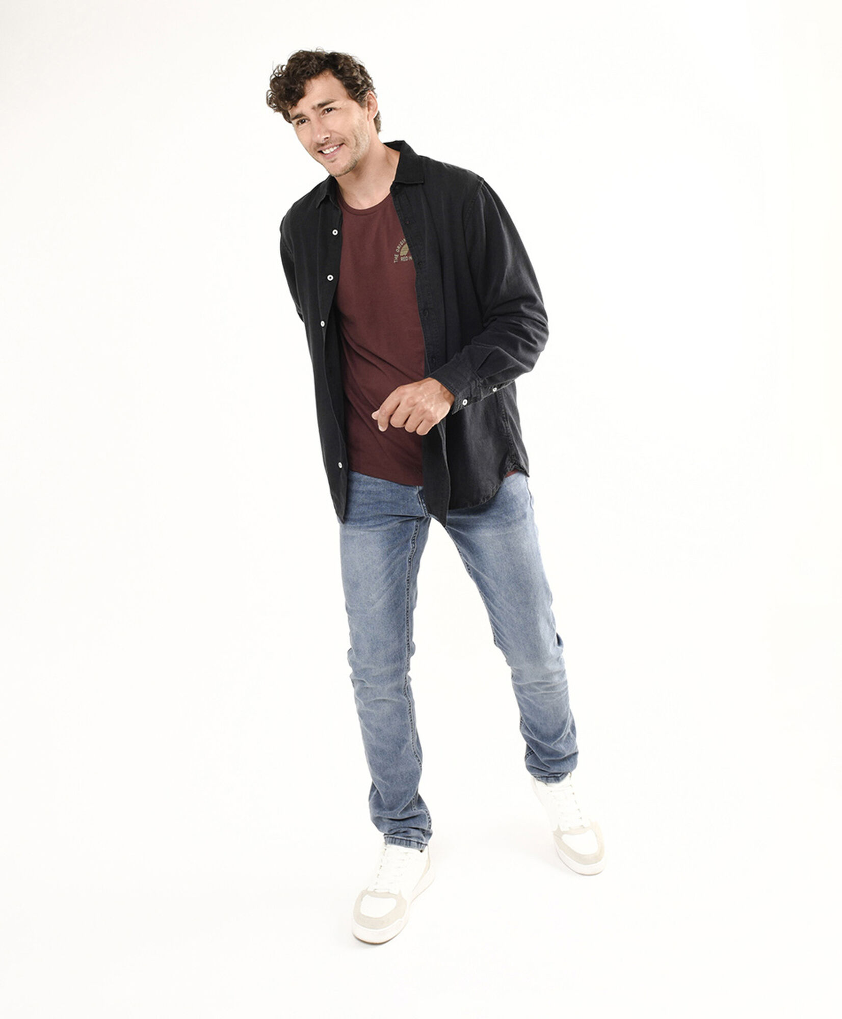 Camisa hombre lisa negra Camisa hombre lisa negra