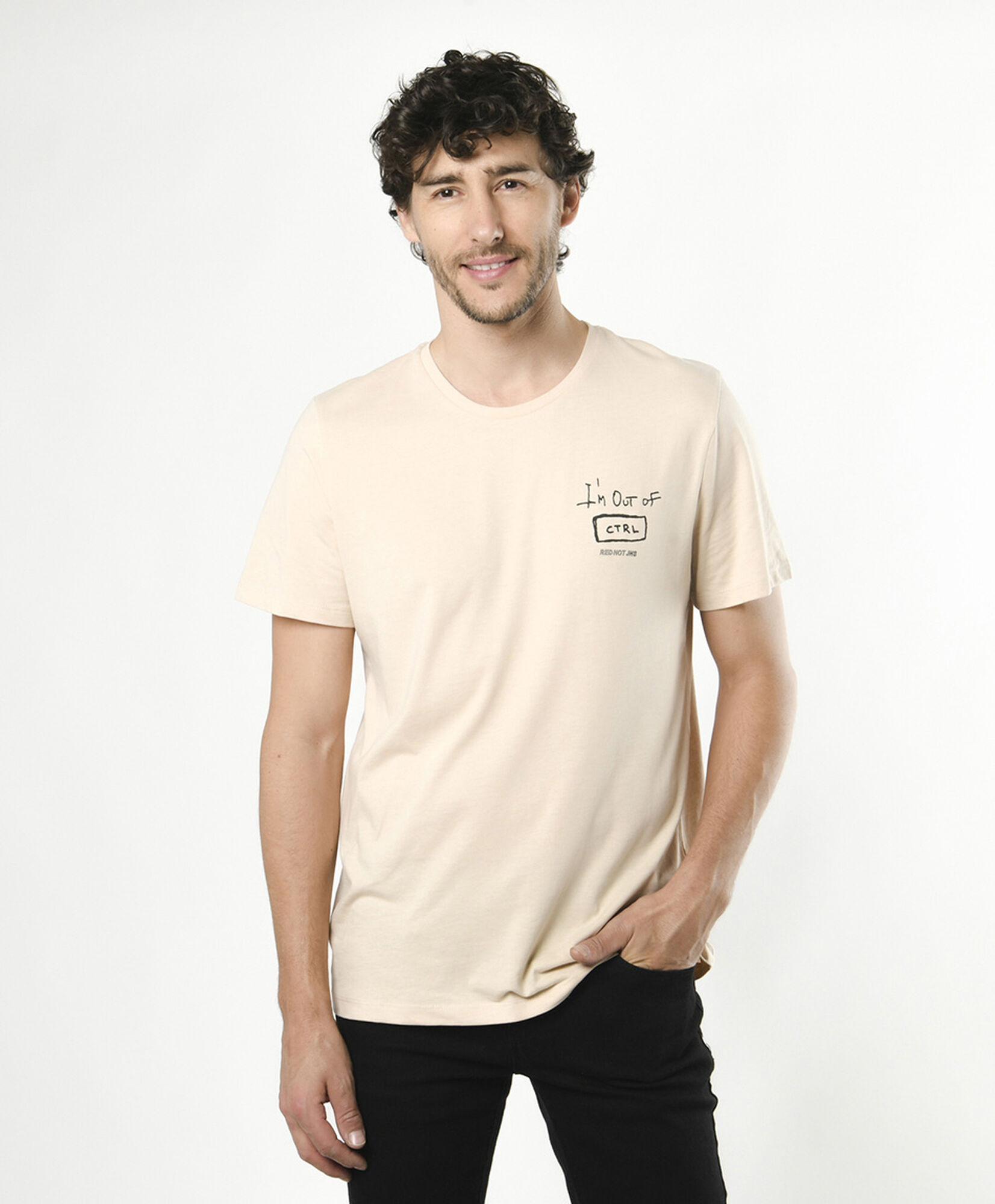 Polera hombre estampado teclado Polera hombre estampado teclado