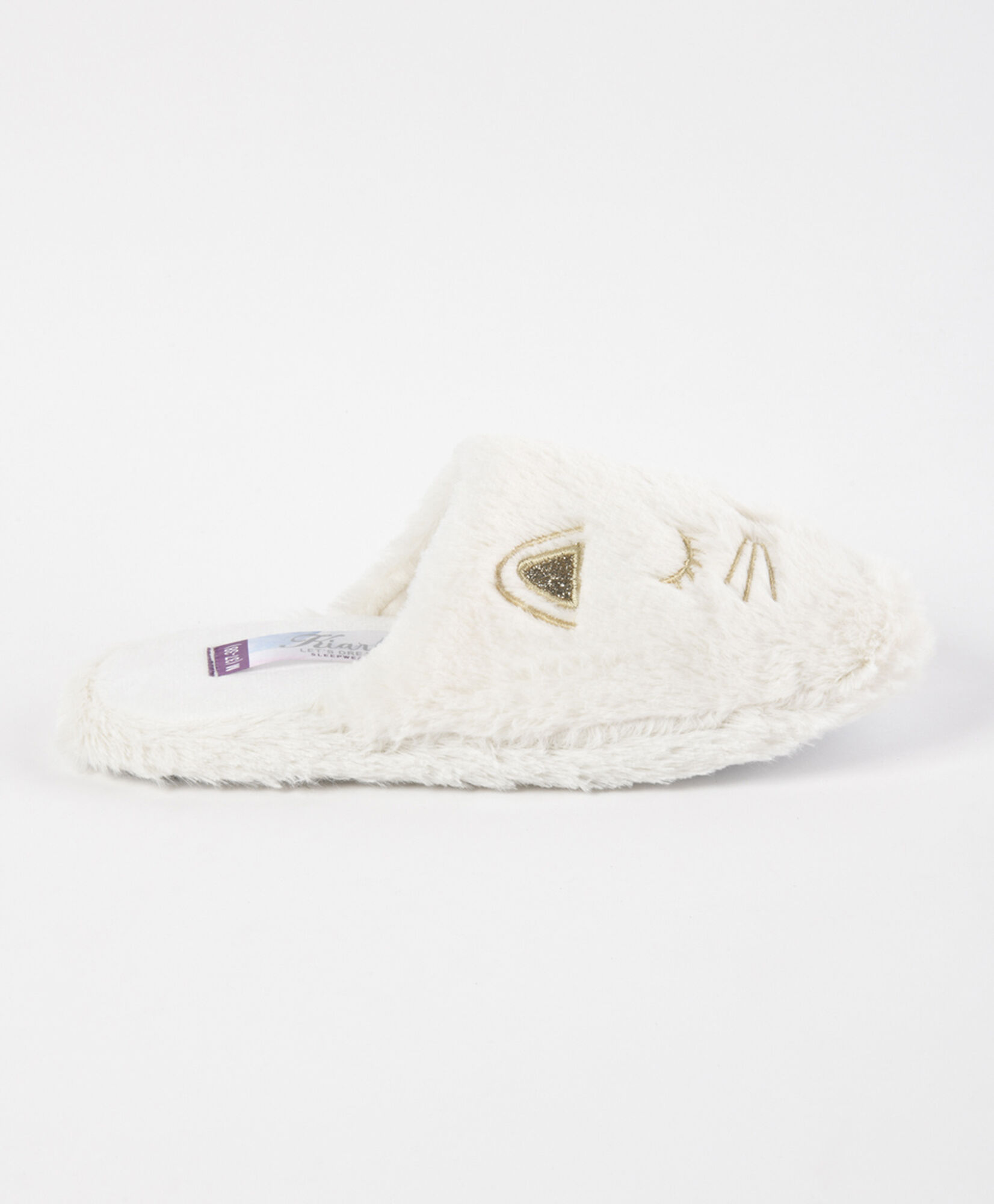 Pantufla mujer gato dorado Pantufla mujer gato dorado