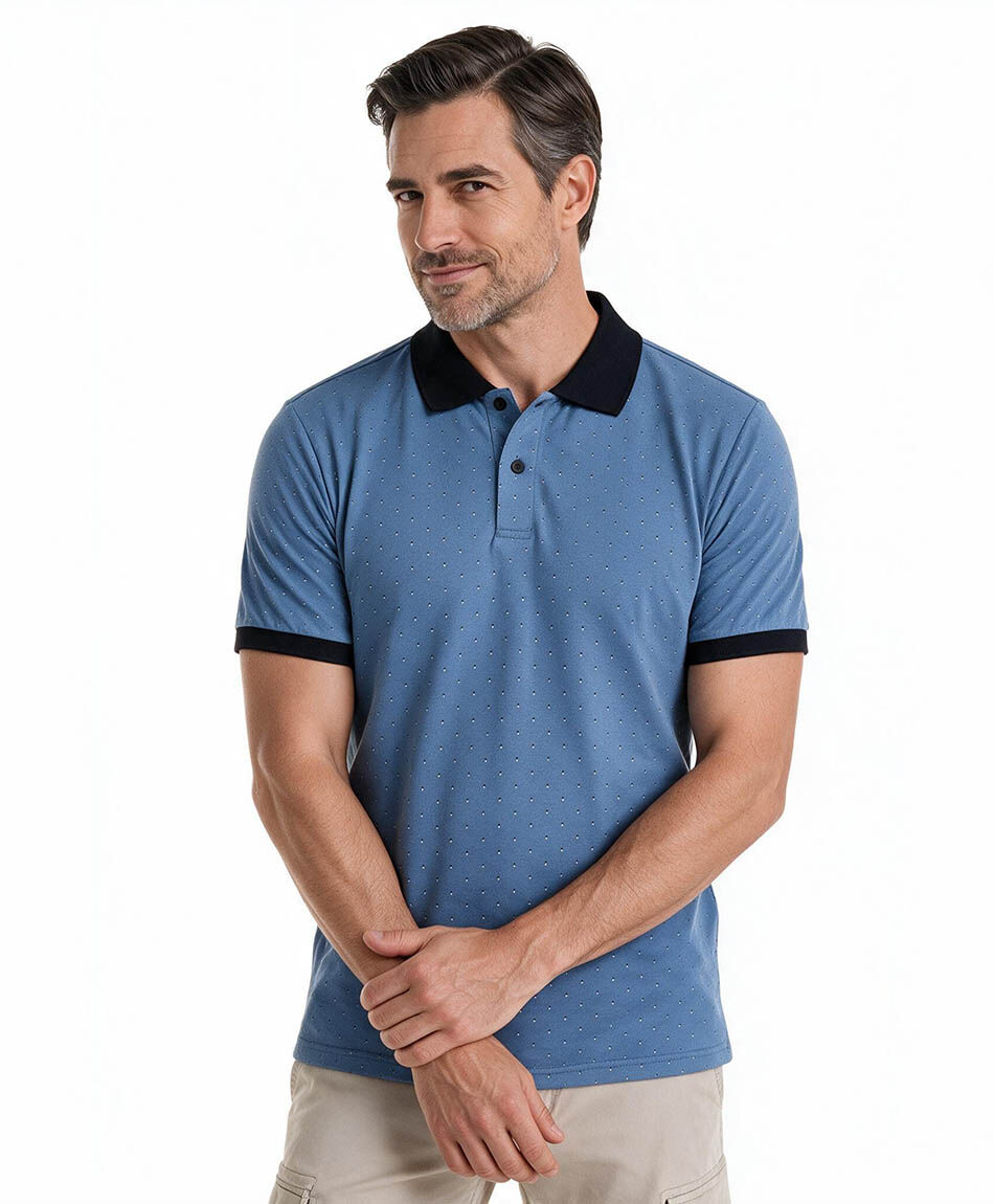 Polera hombre polo puntos